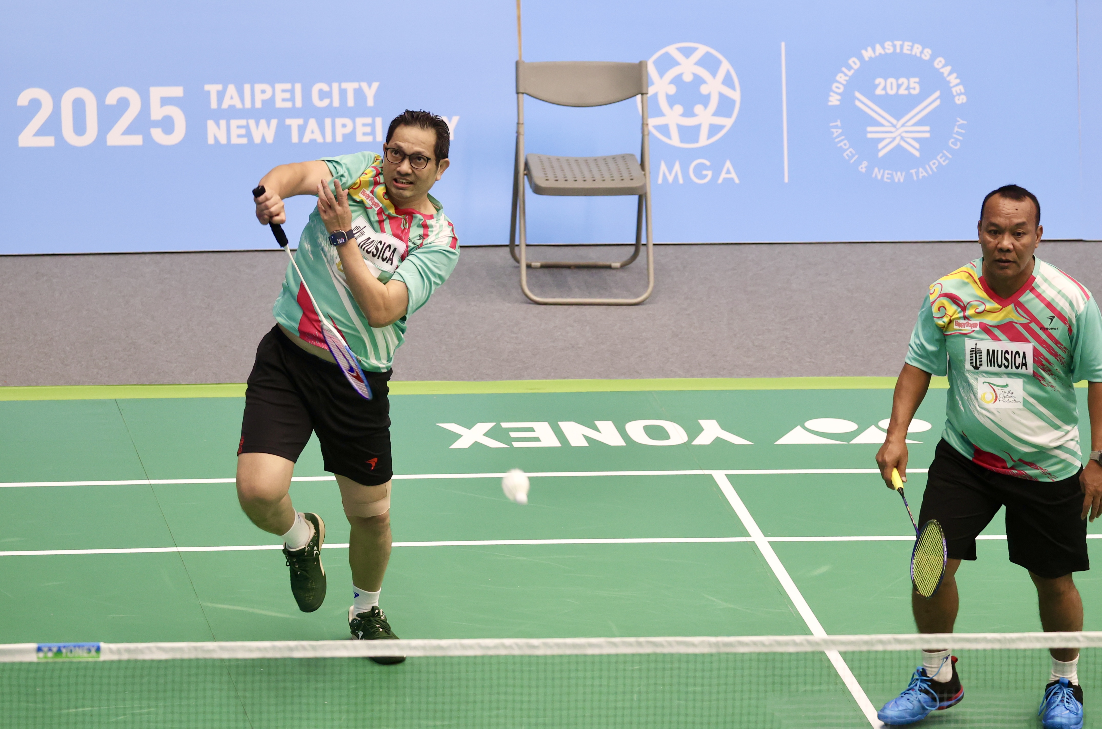 印尼組合Tri Kusharjanto(右)Hariyanto Arbi(左)兩人都是印尼知名羽球球星。大會提供