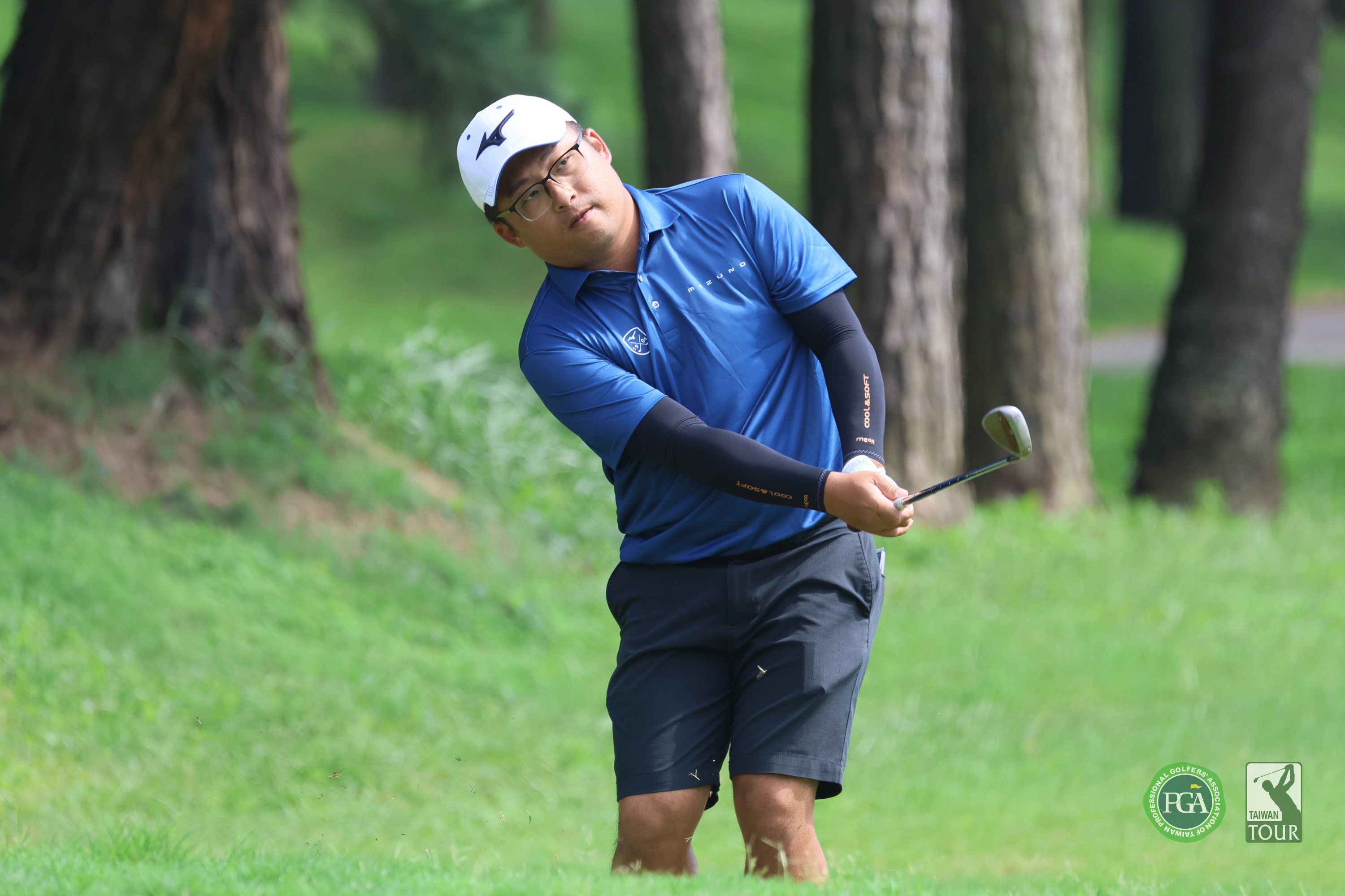地主選手劉嚴鴻以兩回合總桿133桿-11單獨領先。Tpga/林聖凱攝
