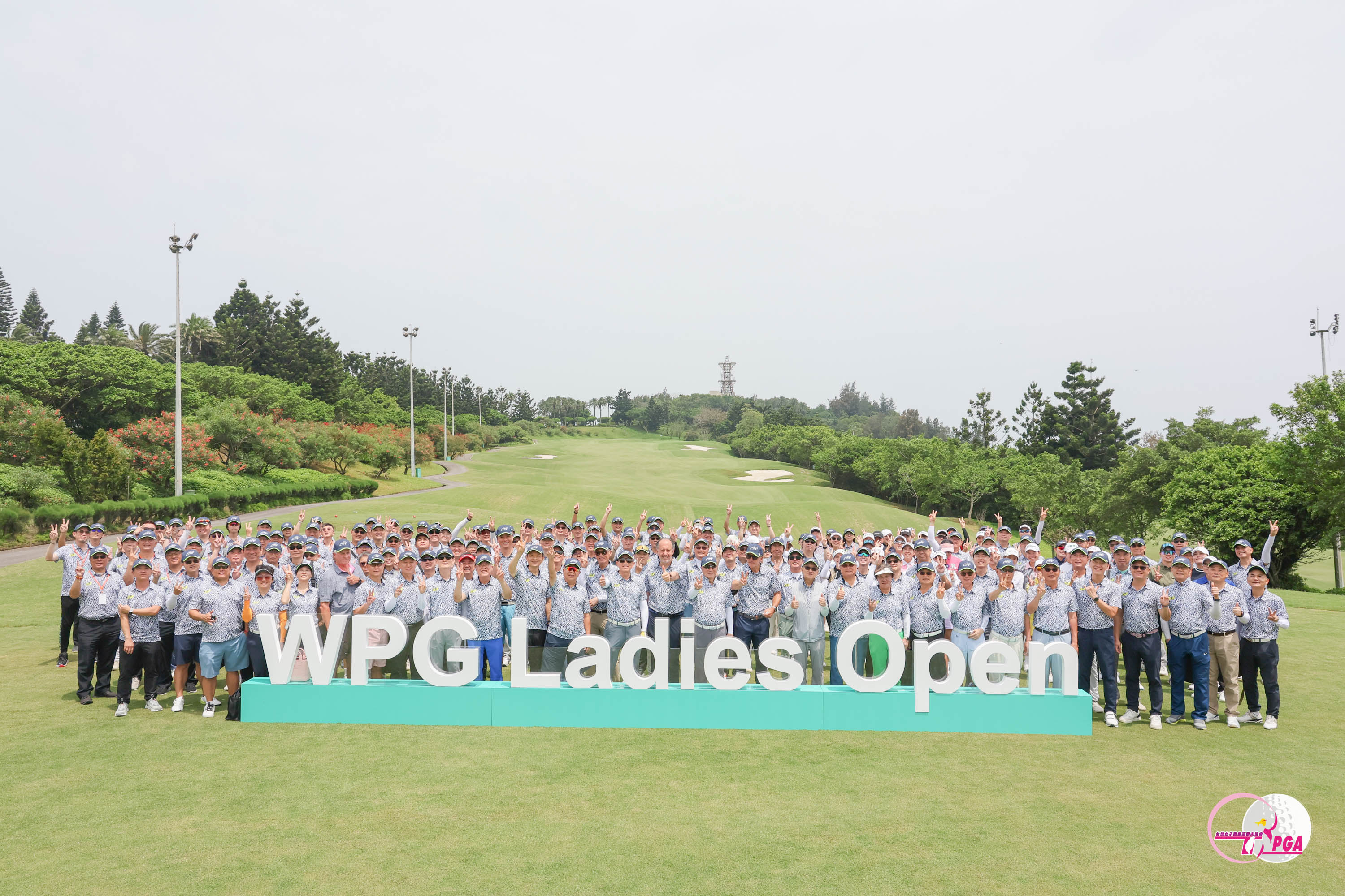 大聯大女子高爾夫公開賽-配對賽大合照。Tlpga提供／葉勇宏攝