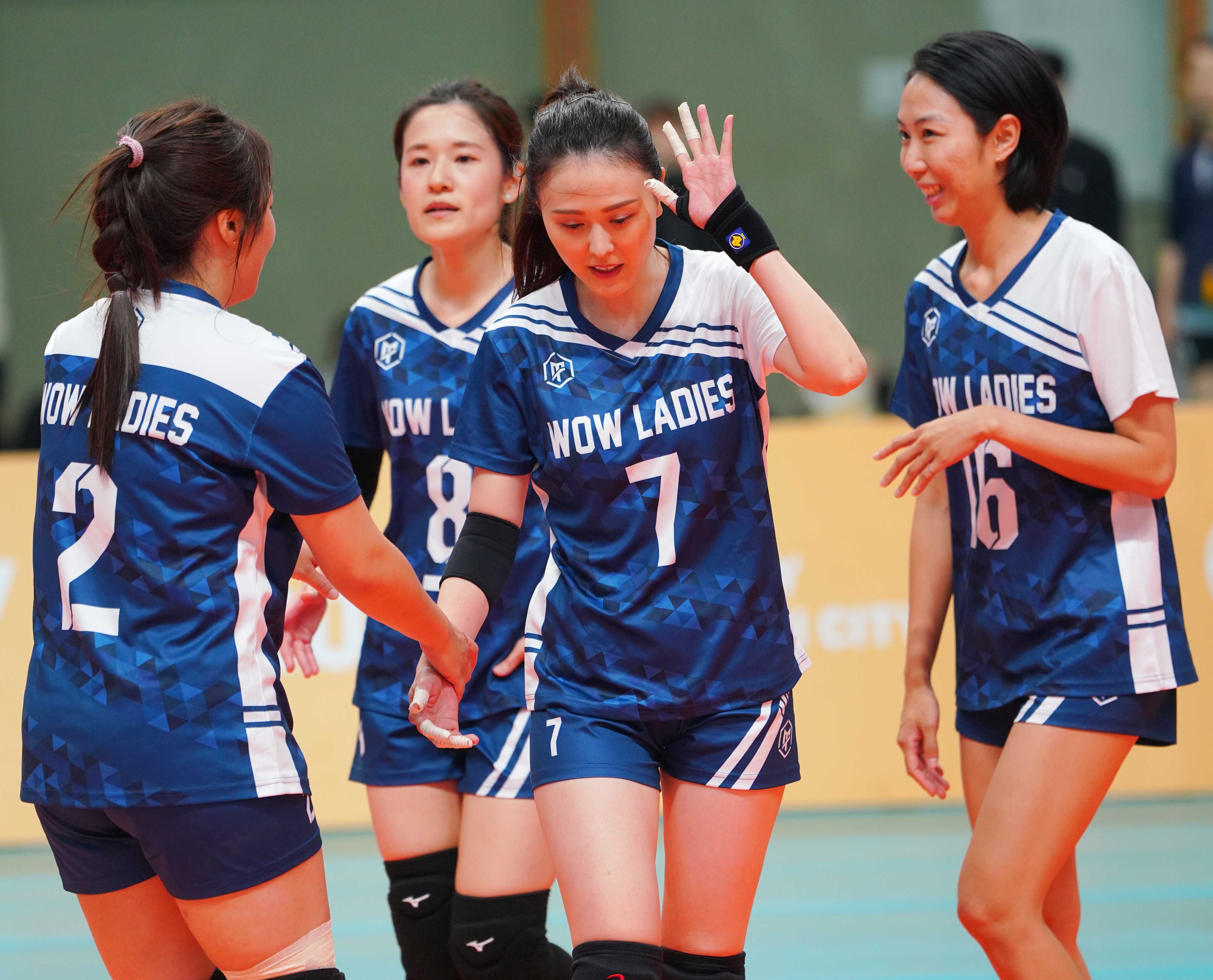 張晏塵的Wow Ladies於世壯運排球首戰以0比2落敗。大會提供