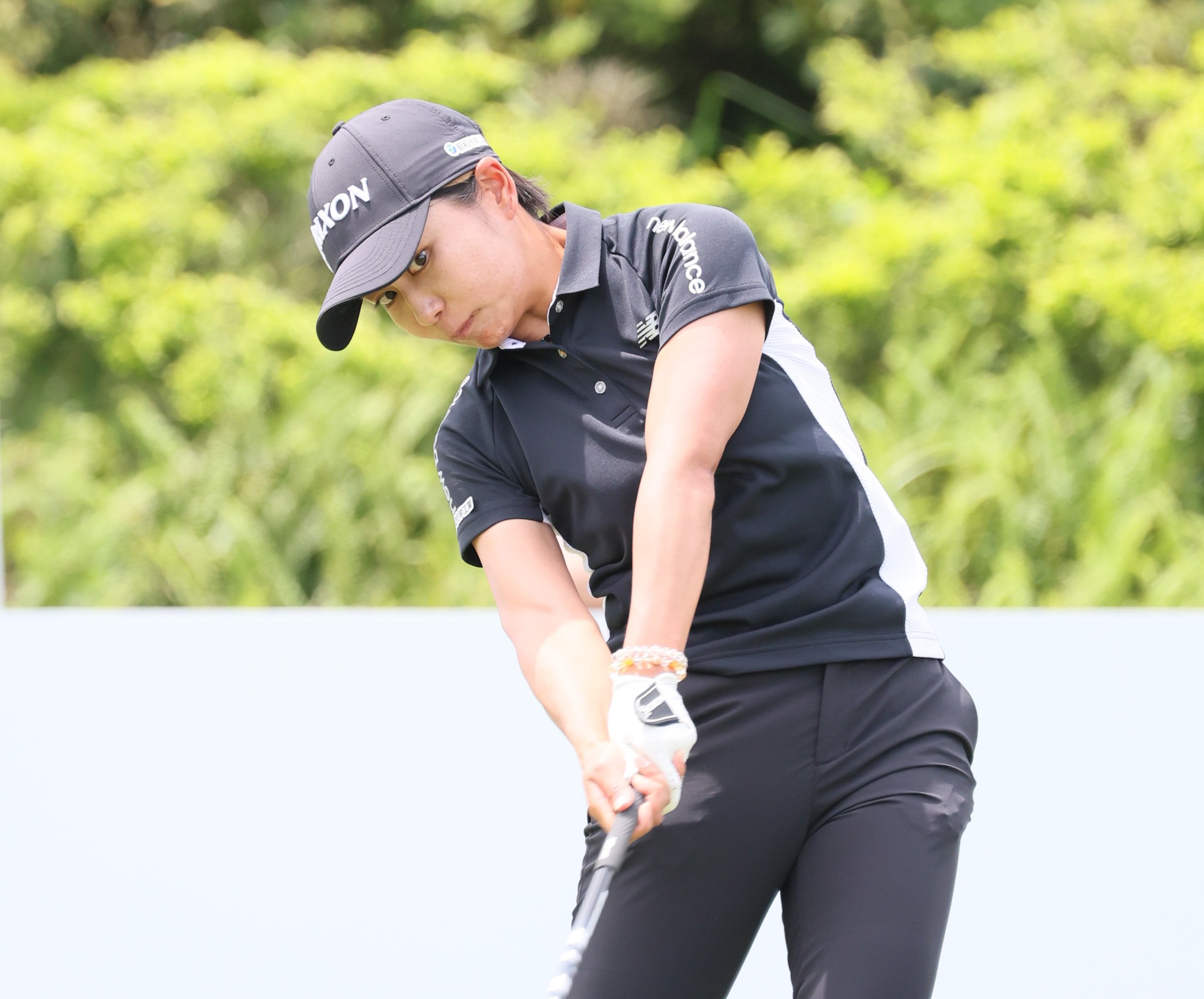日本選手佐渡山理莉以三回合總桿低於標準桿7桿的209桿暫並列第二。Tlpga提供／葉勇宏攝