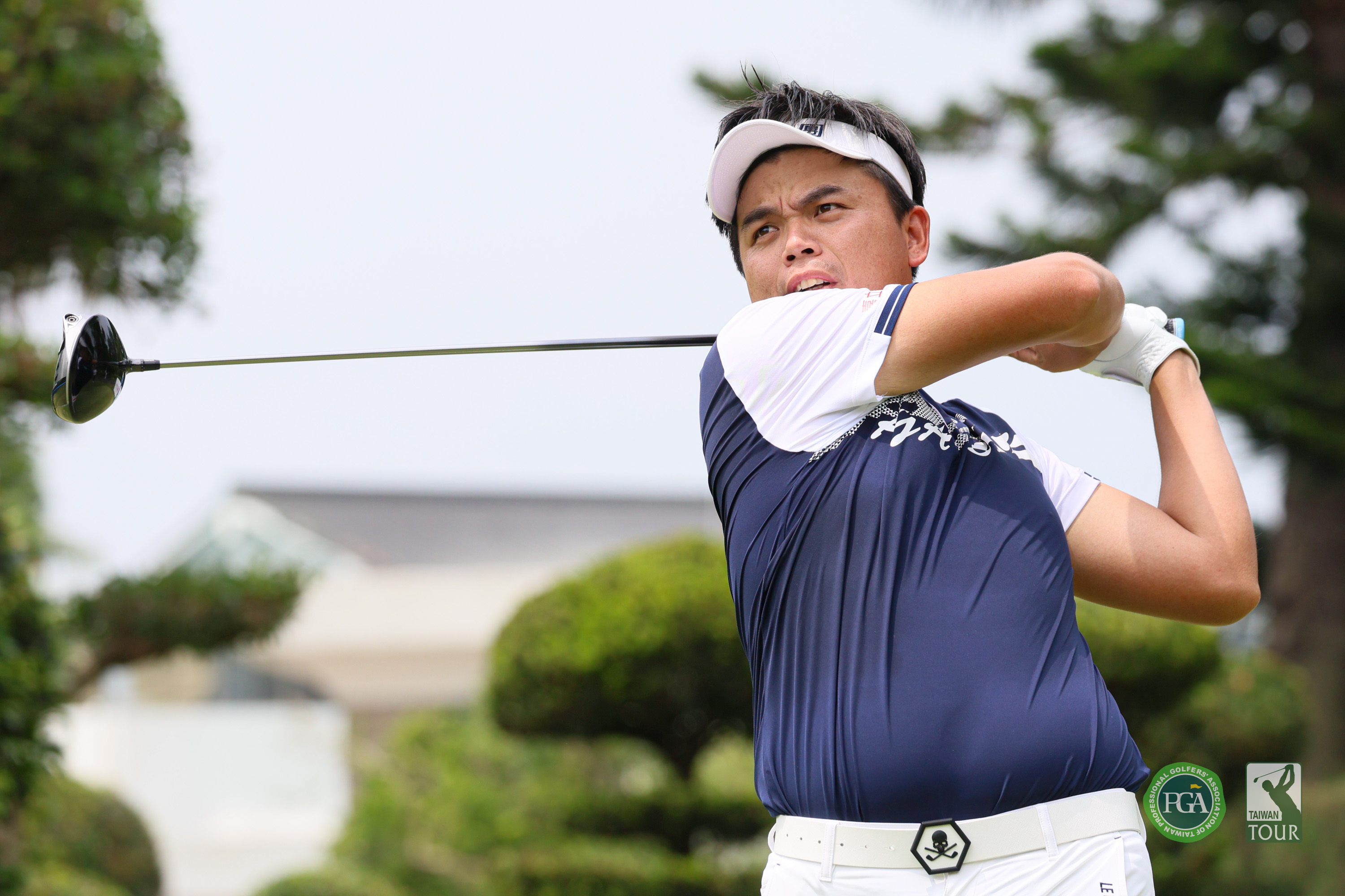 洪健堯以兩回合成績139桿-5暫居第四。Tpga／林聖凱攝