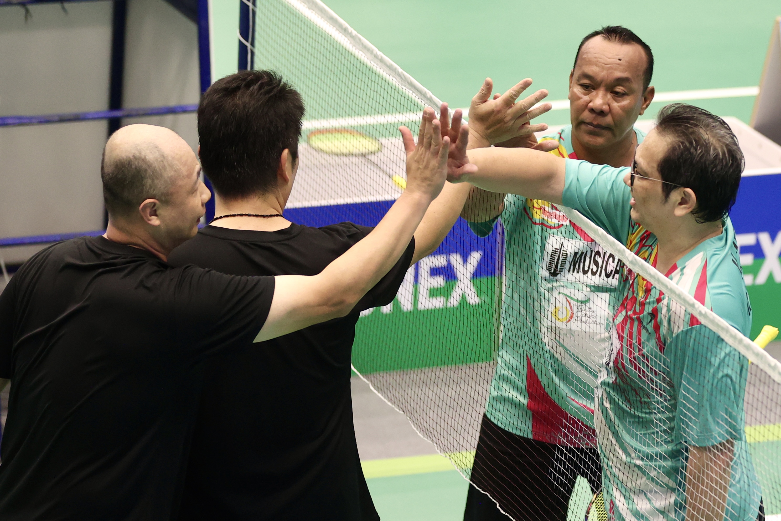 臺中后里組合和印尼組合順利晉級男子50組四強。大會提供