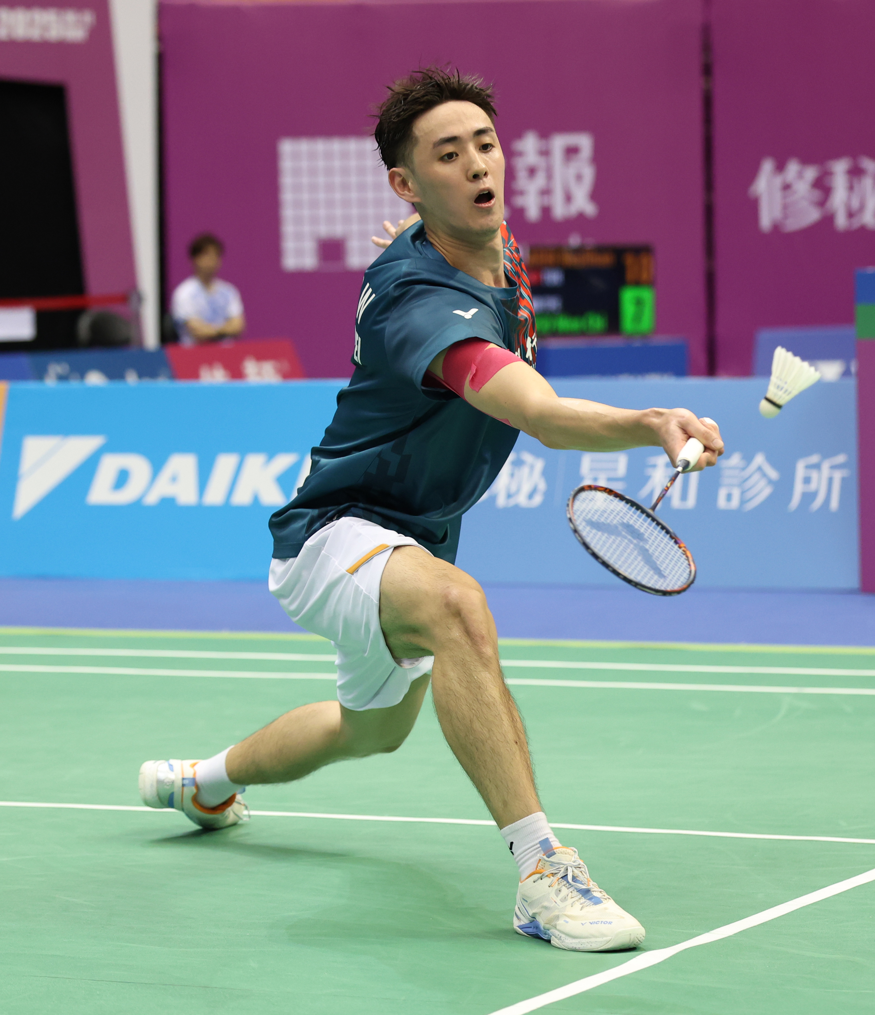 王柏崴拿下台北賽的首場會內勝利。李天助攝