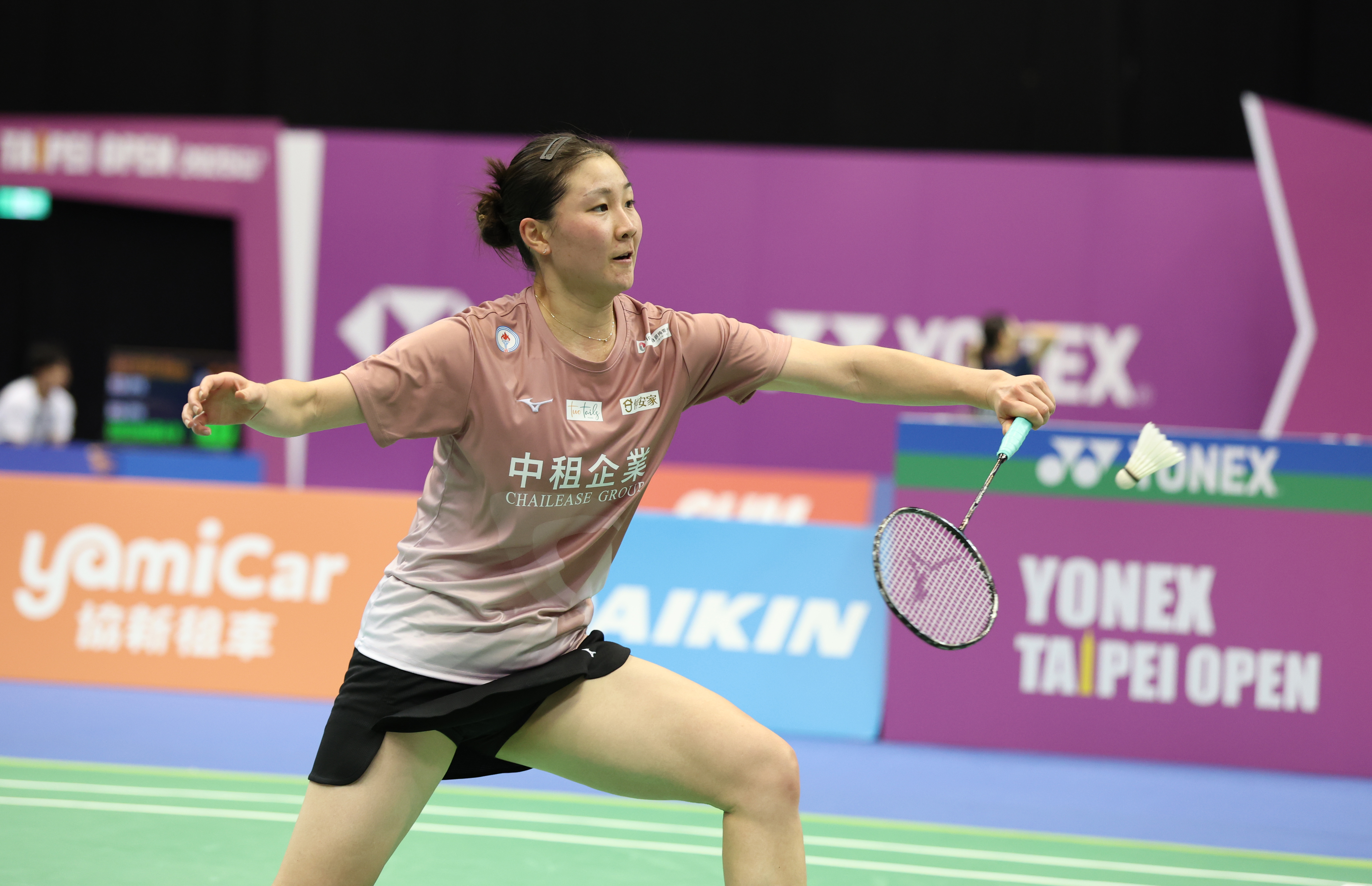 林湘媞16強將對上前世界球后奧原希望。李天助攝