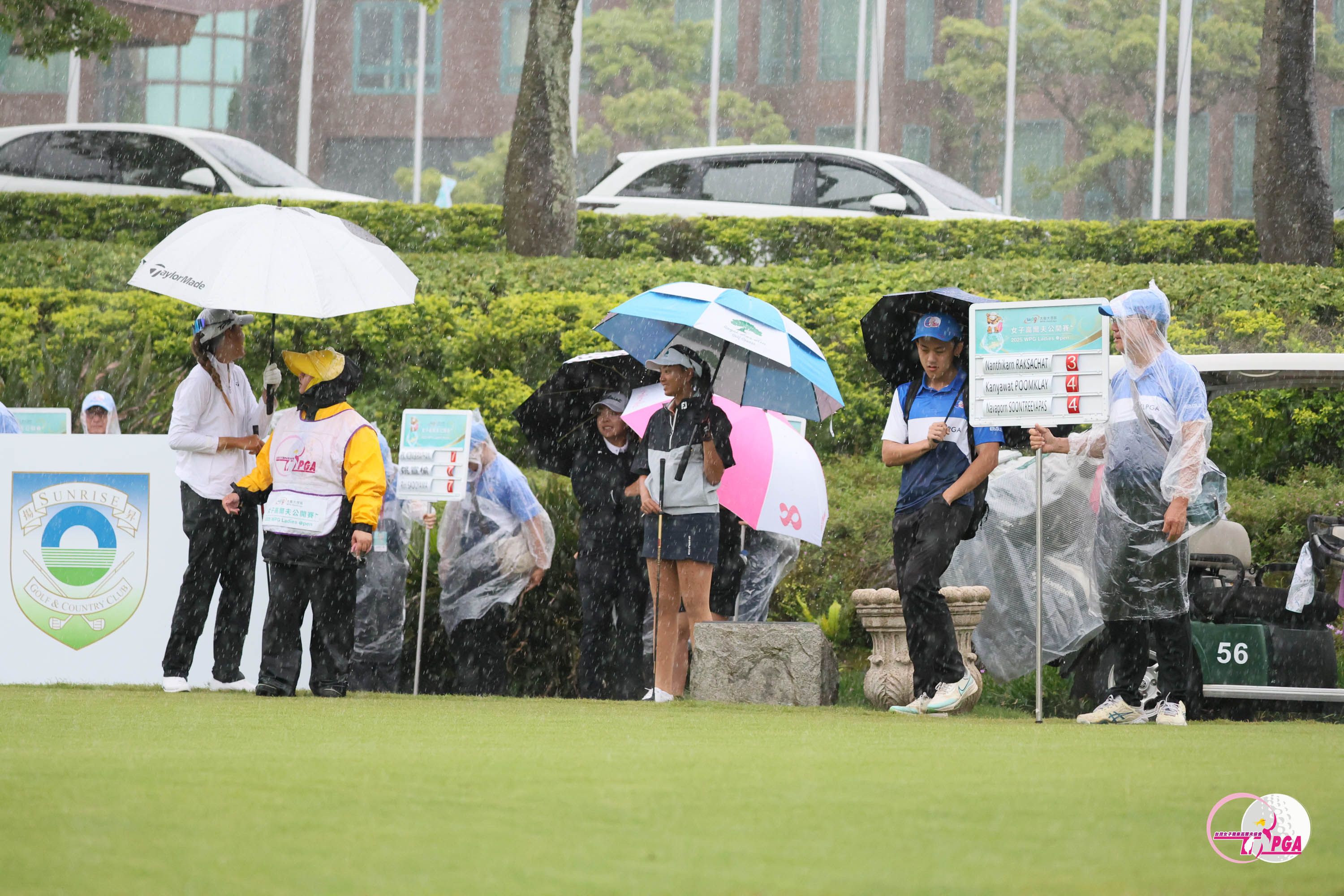 2025大聯大女子高爾夫公開賽第四回合因天候因素取消比賽。Tlpga提供／葉勇宏攝