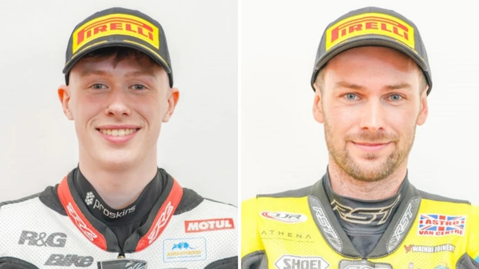 21歲的英國車手詹納(Owen Jenner,左)與29歲紐西蘭籍車手理查森(Shane Richardson)遭意外事故身故。摘自推特