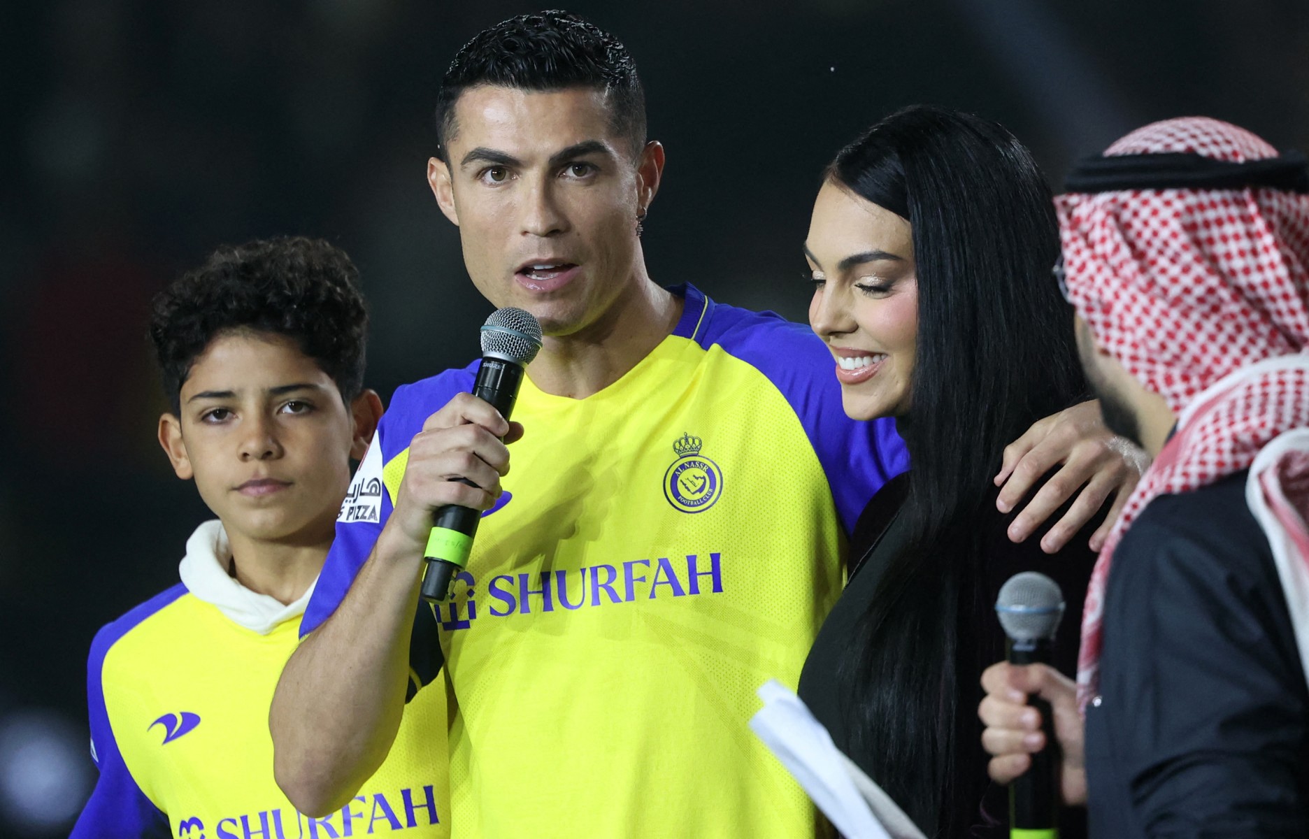 C羅納度(Cristiano Ronaldo)的長子小克里斯蒂亞諾·羅納度(Cristiano Ronaldo Jr.,圖左1)首次入選葡萄牙U15國家隊。法新社