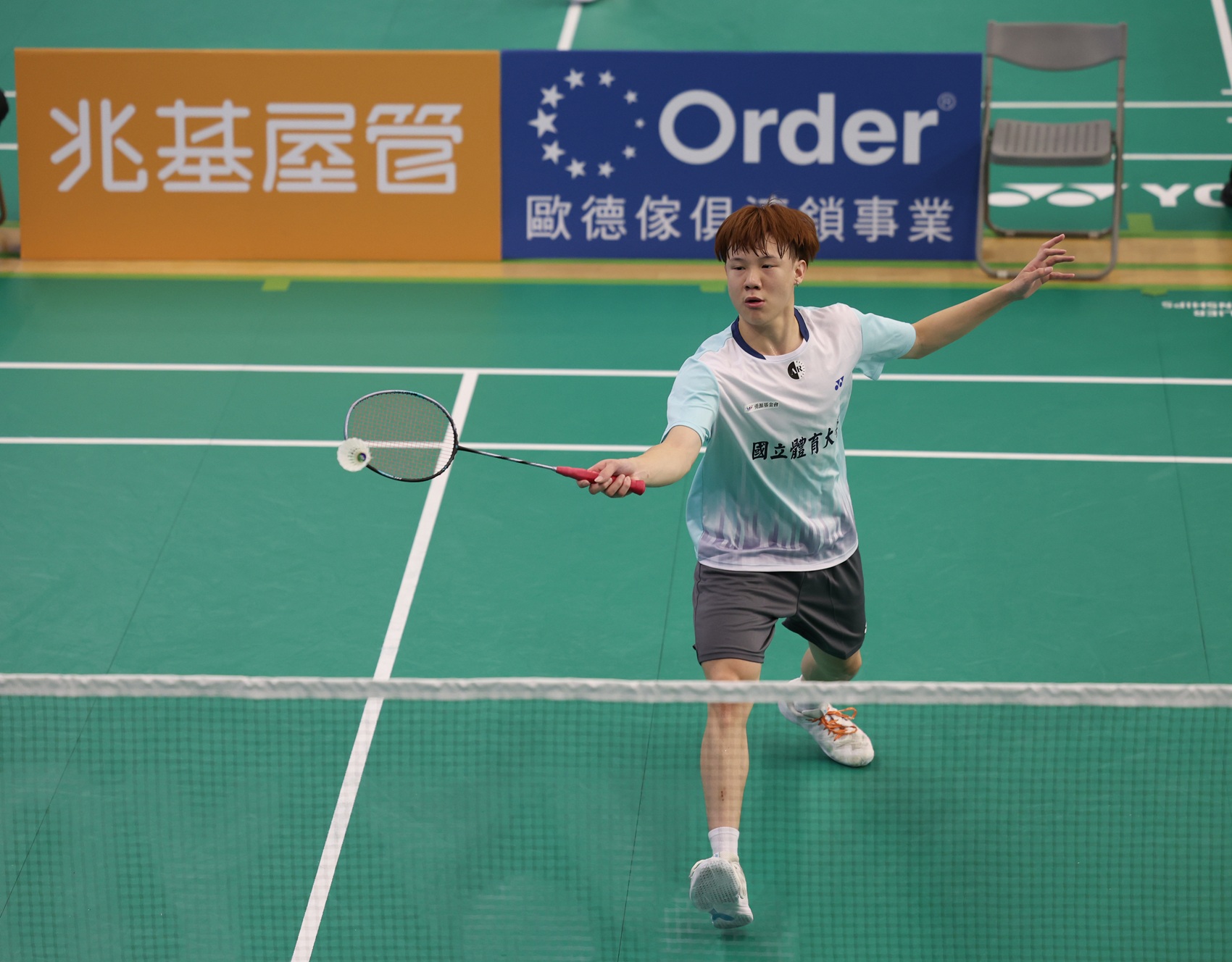 國體北商大李登揚拿下第一點。羽協提供