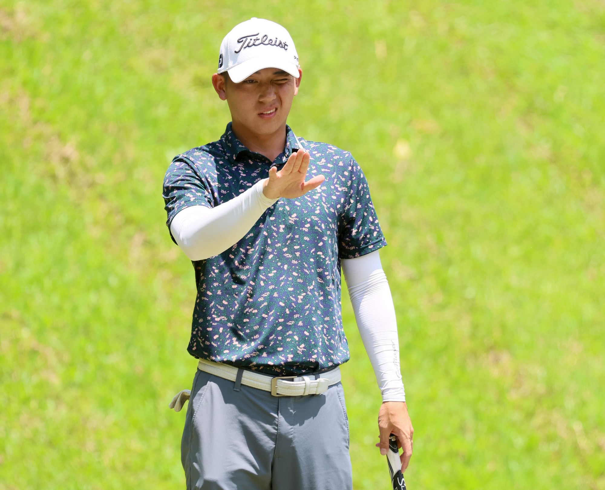 林大銪首回合打出67桿-5暫居領先。Tpga／林聖凱攝影
