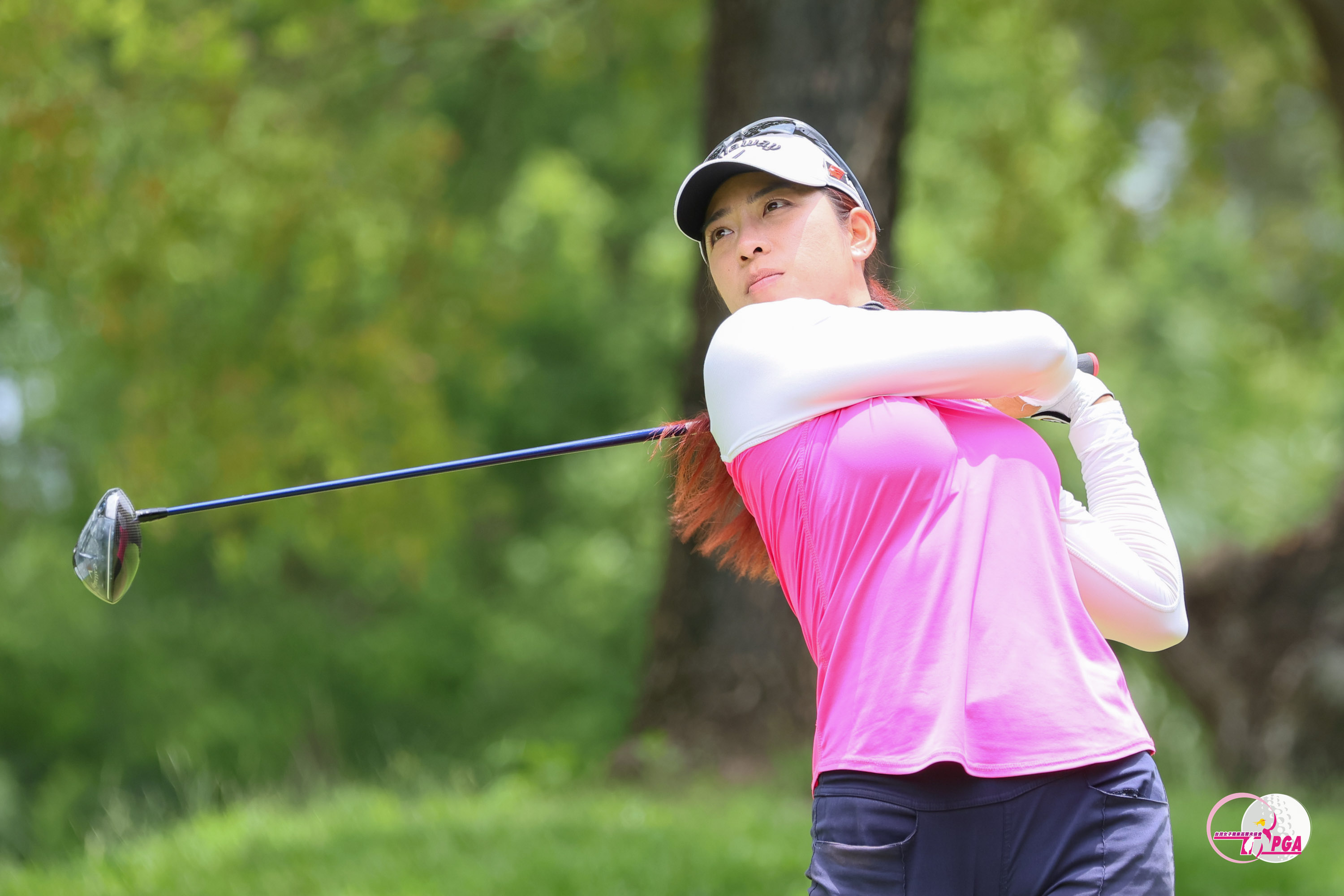 泰國選手普莉瑪第二回合打出65桿-8以總桿138桿-8暫居第二。Tlpga／葉勇宏攝