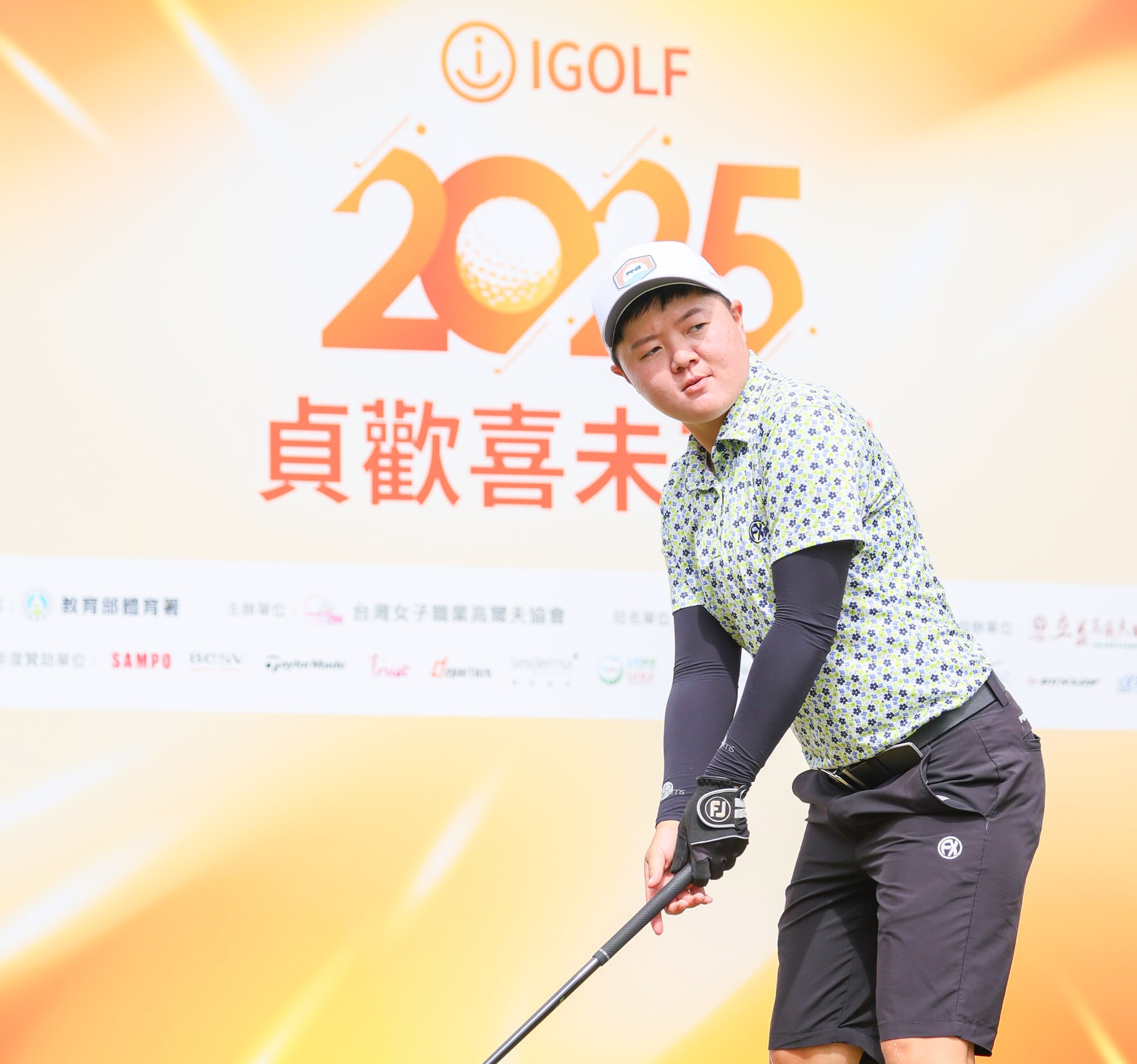 石澄璇第一回合打出69桿-3的成績暫並列領先。Tlpga／葉勇宏攝