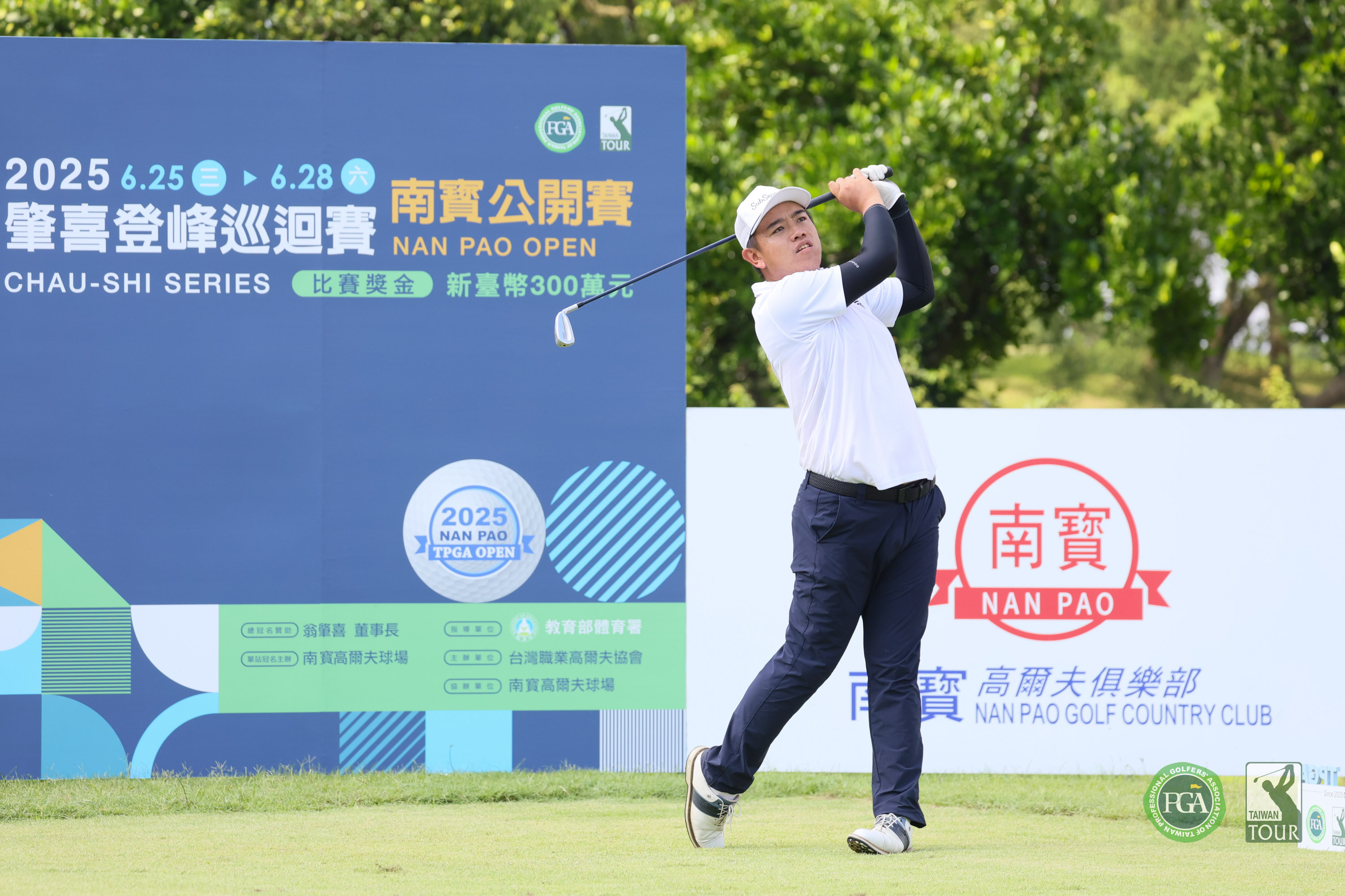 第一回合張簡克諺以66桿-6暫並列第四。Tpga／林聖凱攝影 