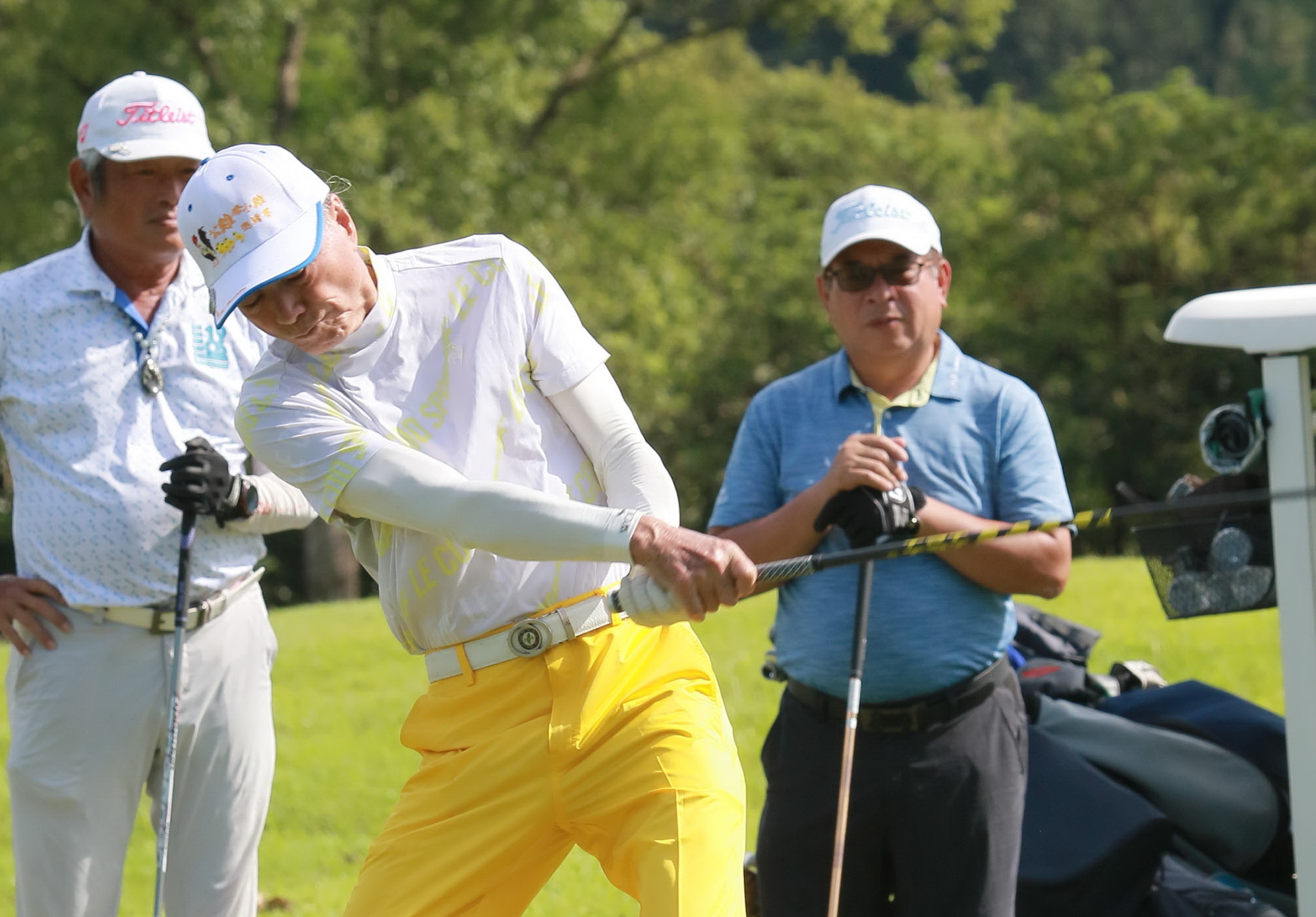 第一回合超級長春組謝敏男76桿同齡同桿。鍾豐榮攝影