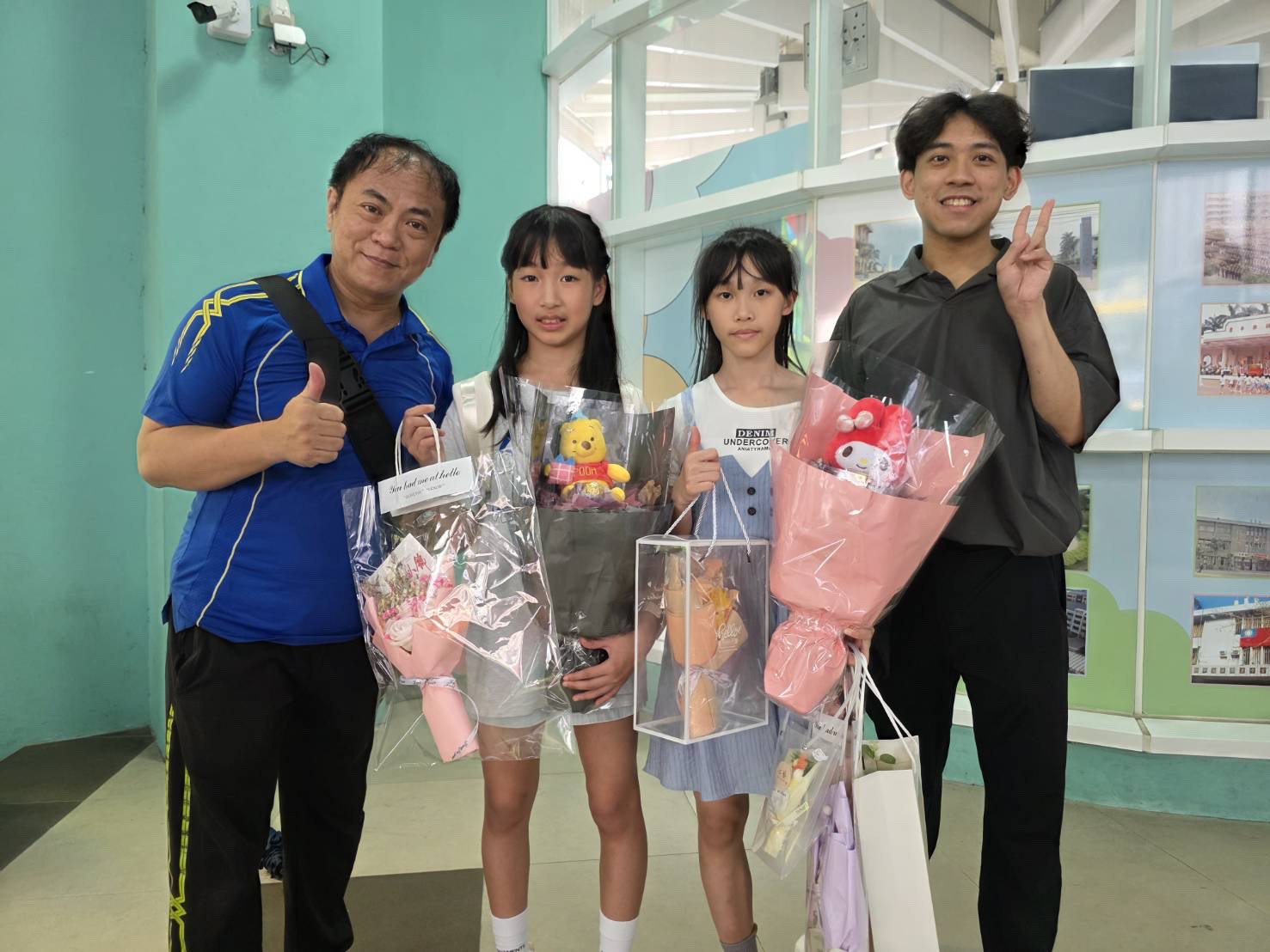 蘇于喬、葉昱涵都甫於碧華閾小畢業。碧華國小提供