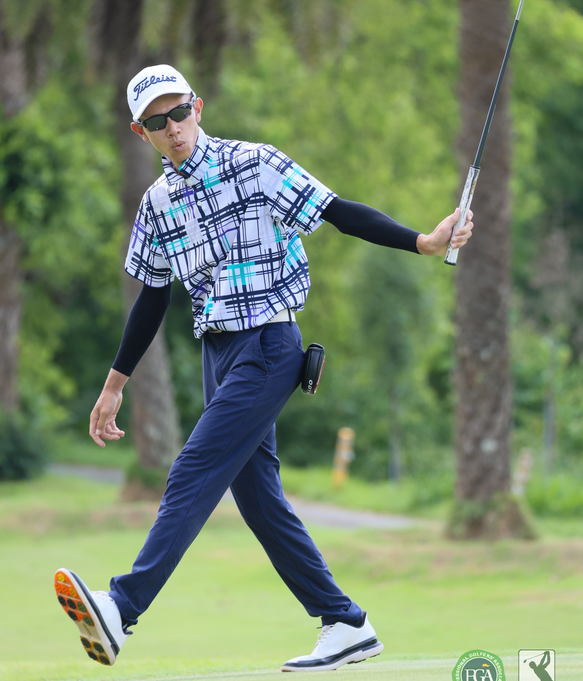 許育誠以三回合總桿202桿-14暫並列第一。Tpga／林聖凱攝影