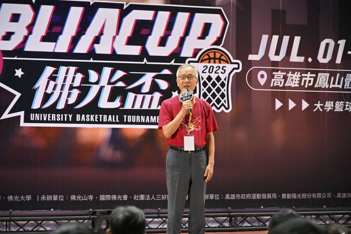 三好體育協會會長劉招明鼓勵海內外選手，盡其在我，創造最佳戰績。人間福報提供