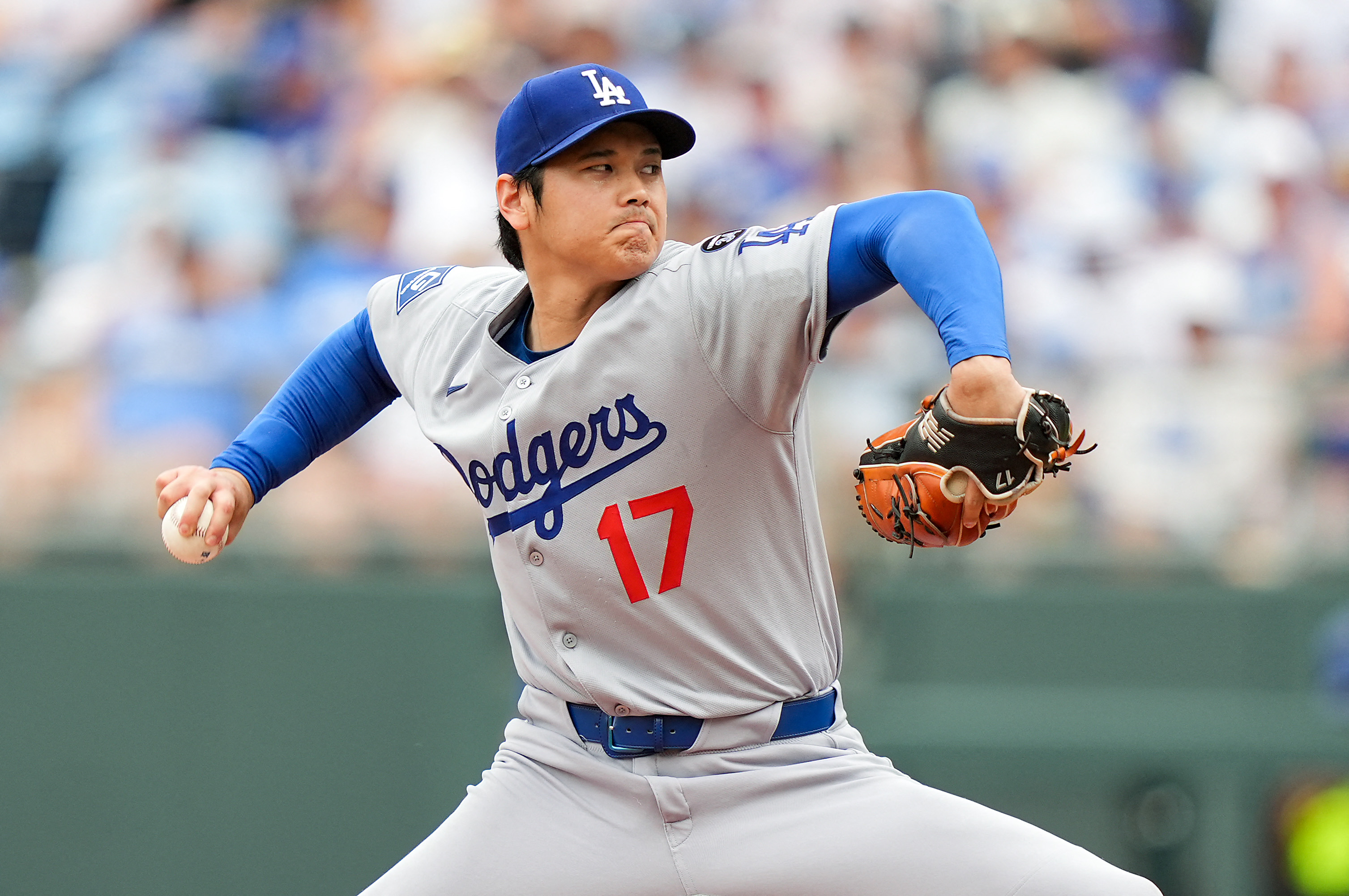 洛杉磯道奇球星大谷翔平今天再次二刀流出賽，主投2局無失分退場。法新社