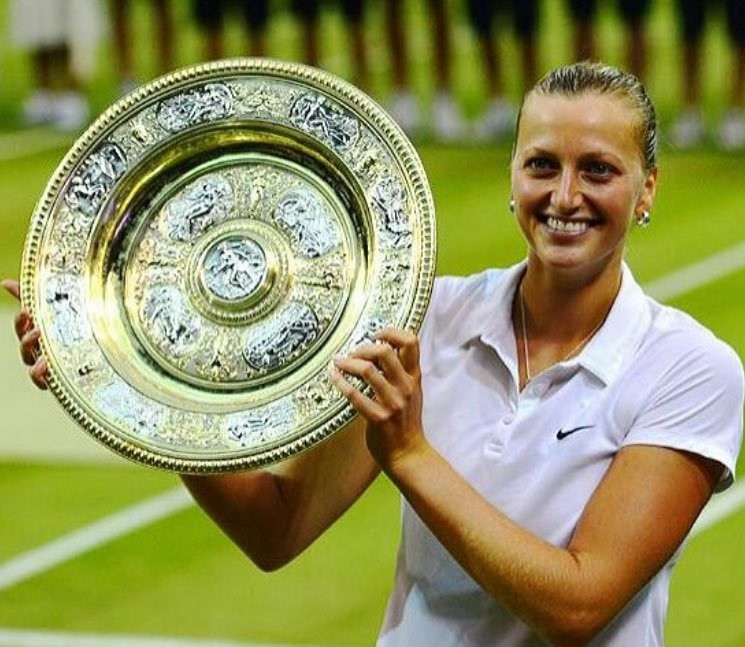 科維托娃(Petra Kvitova)曾兩度在溫網奪冠。摘自溫網推特