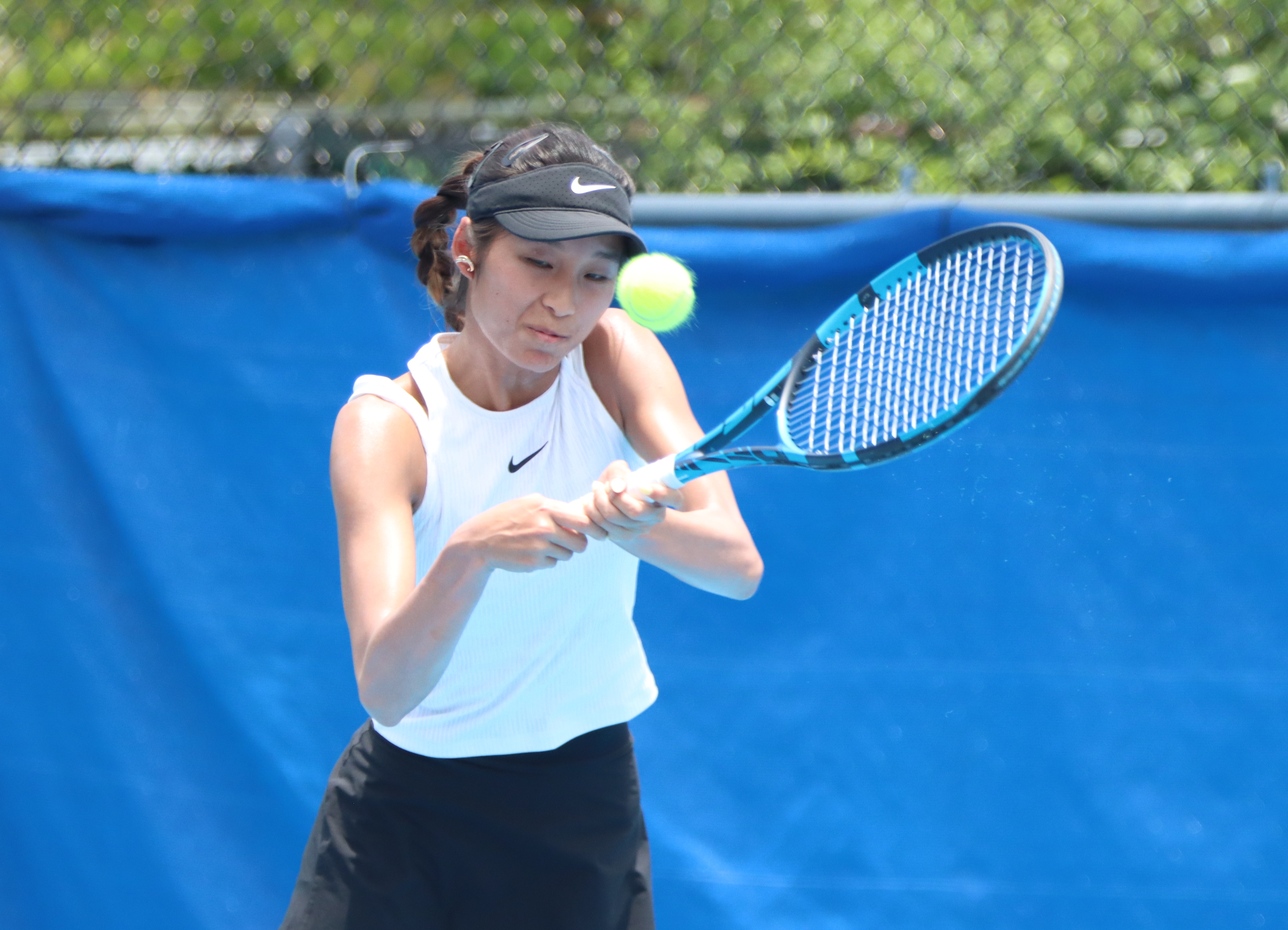 朱秝亞三盤險勝日本11種子黄川田莉子。四維體育推廣教育基金會提供