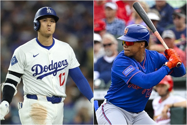 大谷 vs. 索托(Juan Soto),史上薪資總額最高的2位球星既上月底再度同場較勁。合成照片