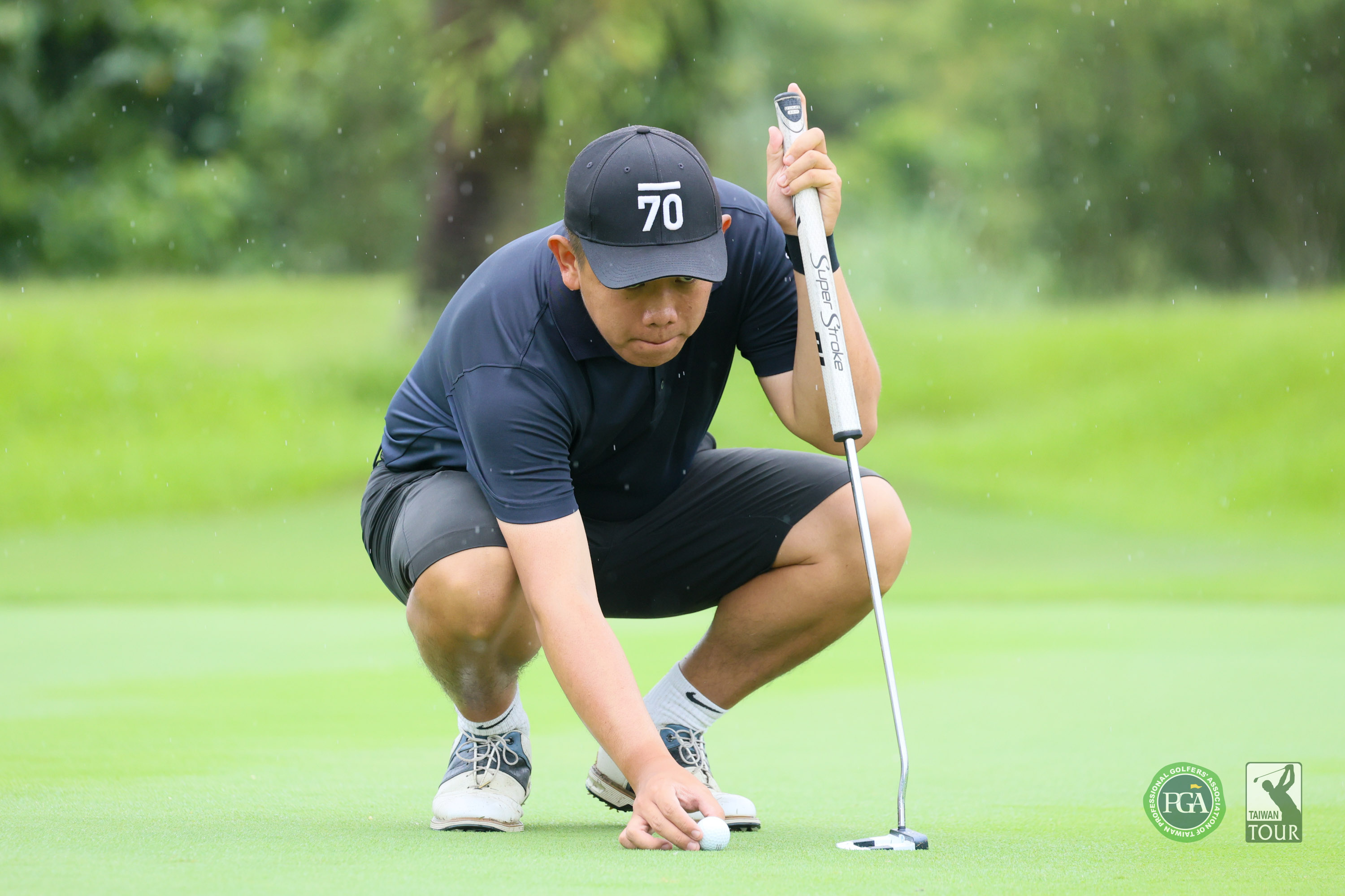 張簡克諺首回合以67桿-5暫居第二。Tpga／林聖凱攝影