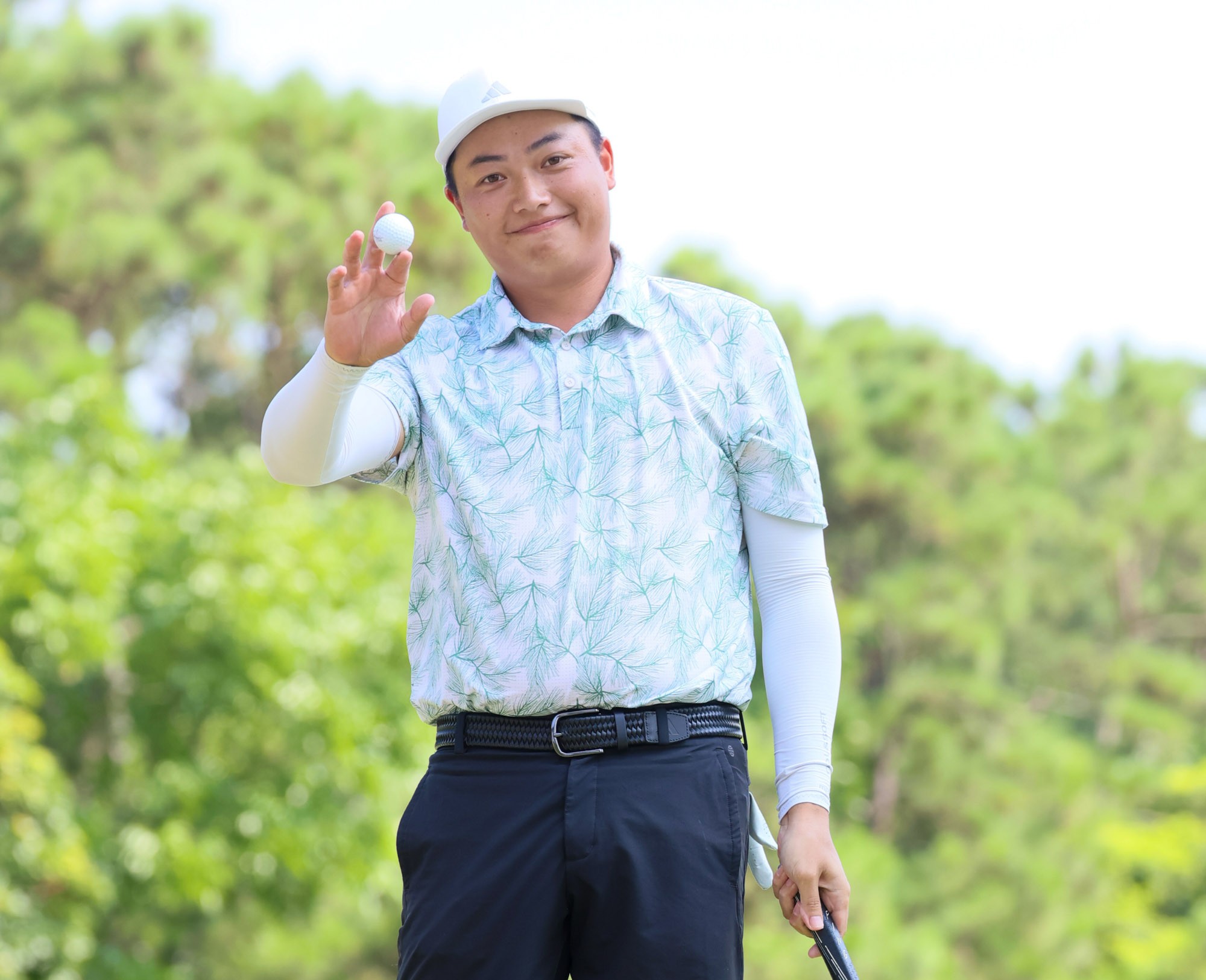 陳裔東首回合以66桿-6暫並列第一。Tpga／林聖凱攝影 