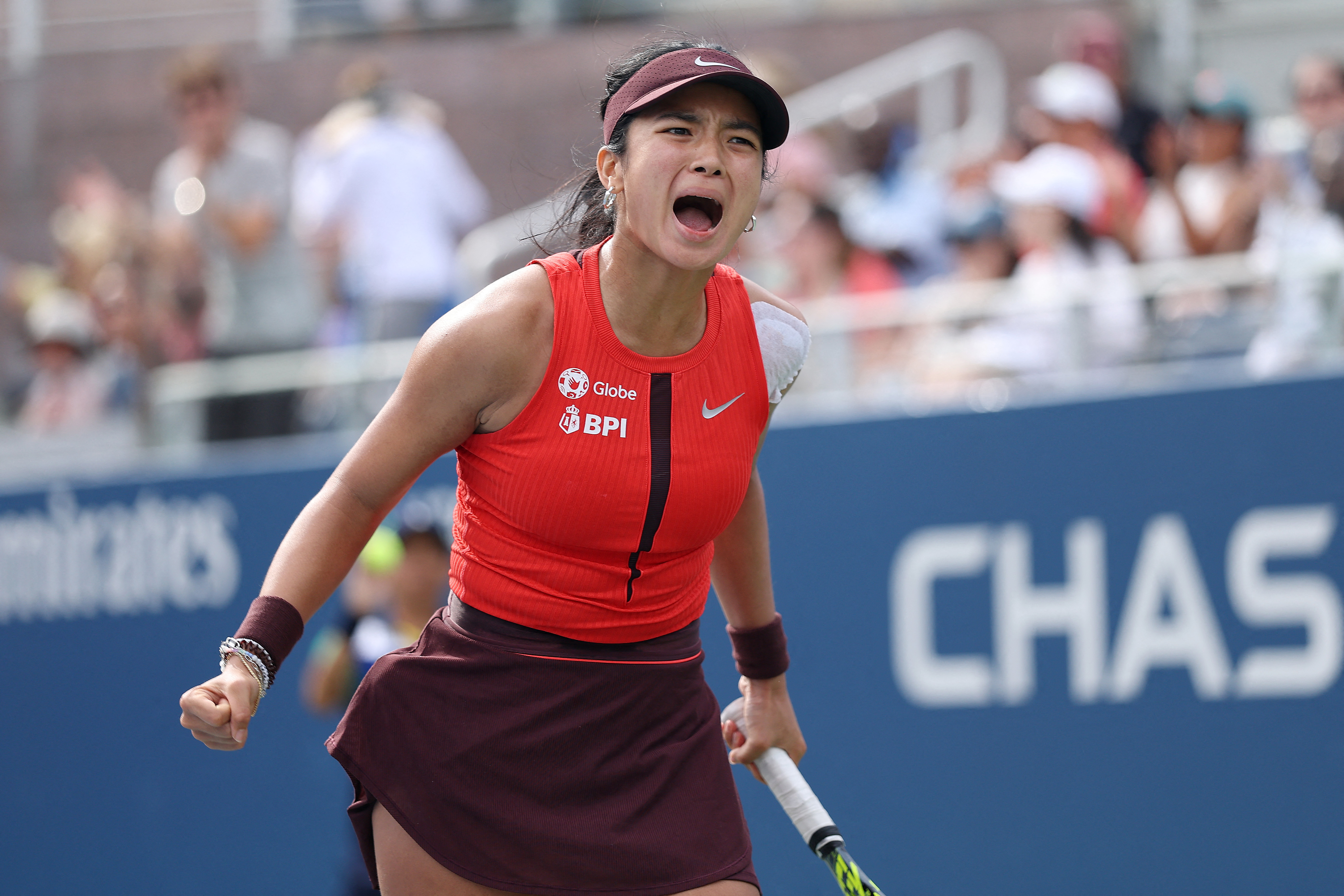 ２０歲新星艾拉（Alexandra Eala）成為首位在大滿貫單打賽事獲勝的菲律賓球員。法新社