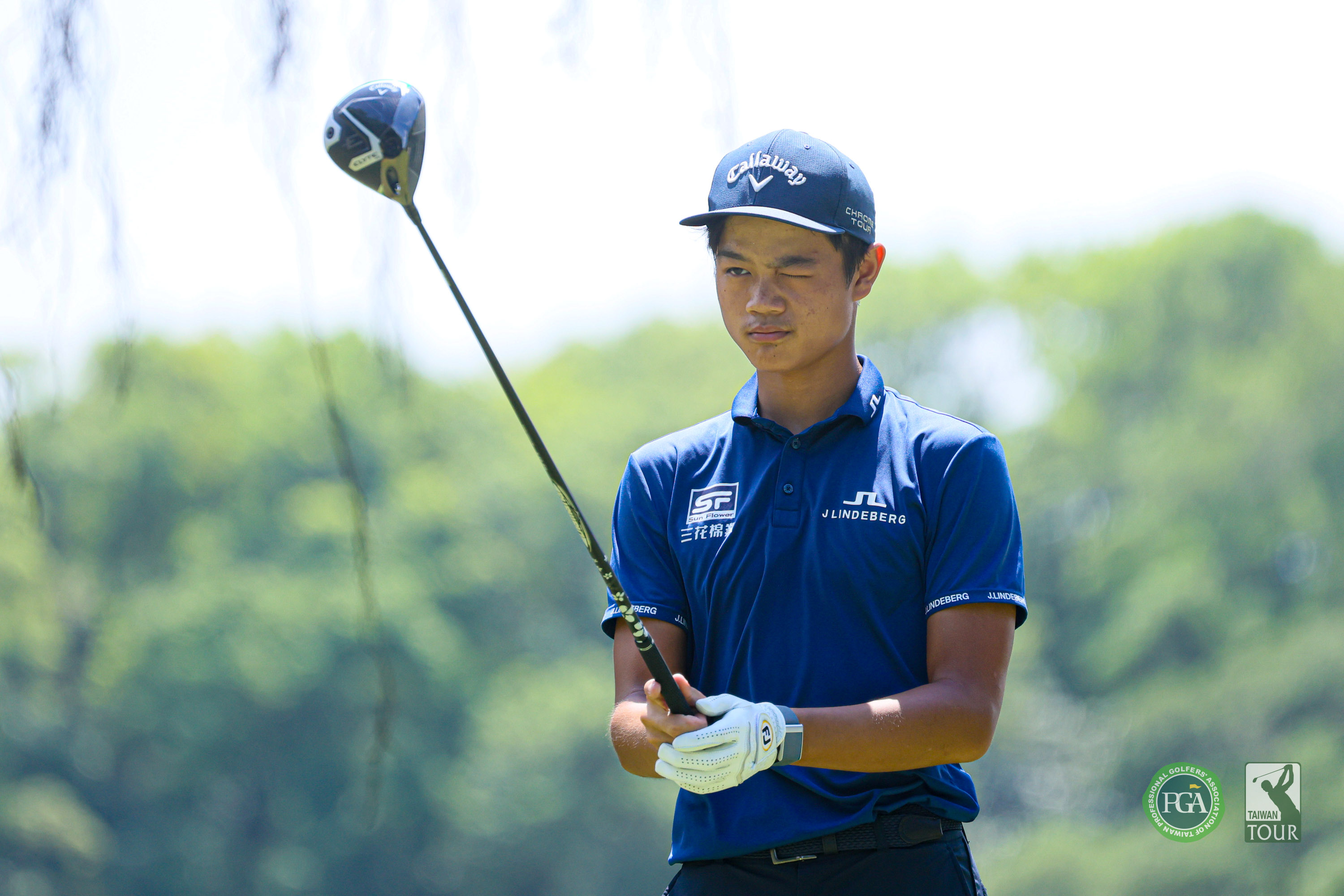 業餘選手謝承洧以三回合總桿204桿-12暫並列第三也是台灣選手最佳。Tpga／林聖凱攝影 
