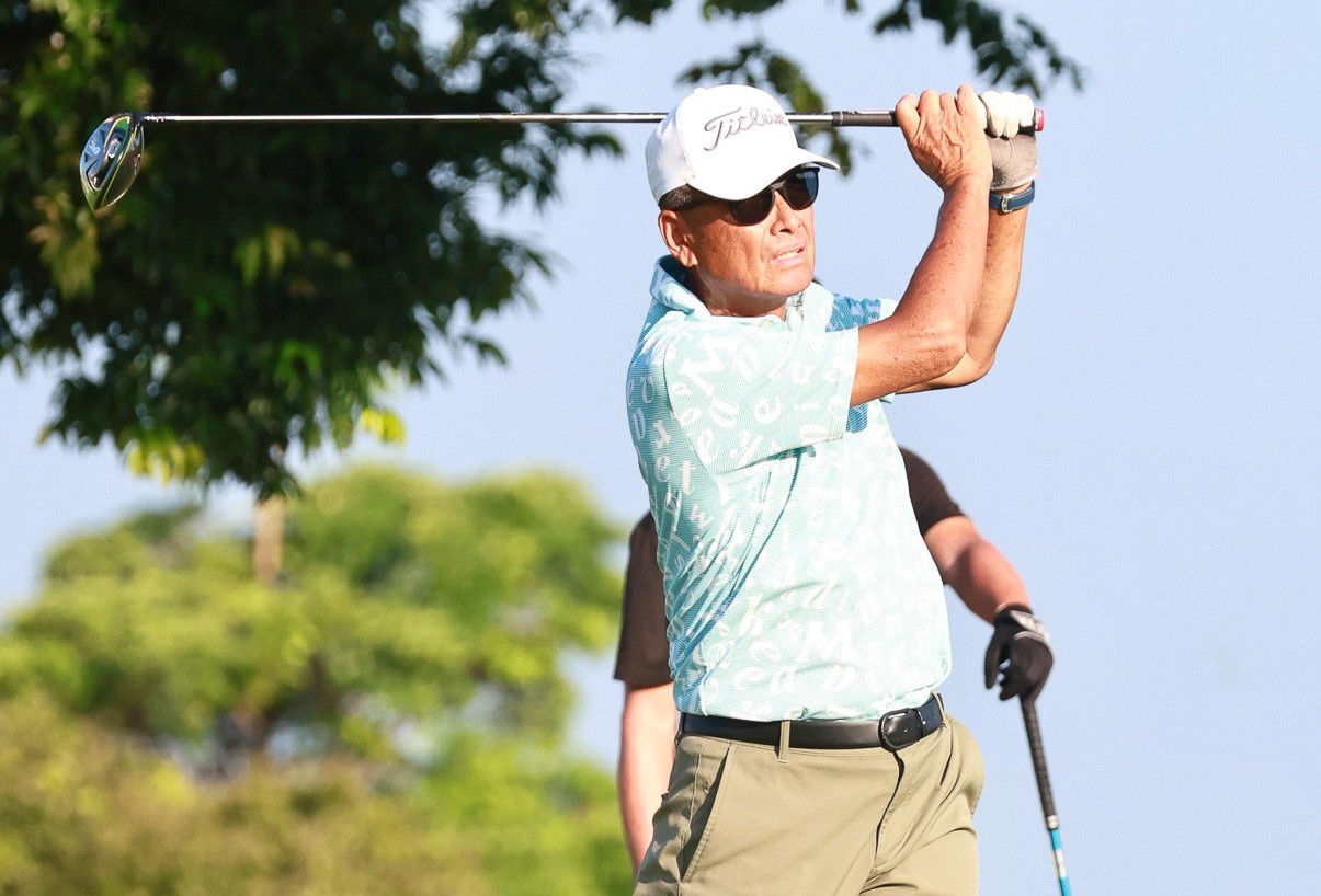 超級長春組張宏達第一回合68桿以-4暫列第一。鍾豐榮攝影