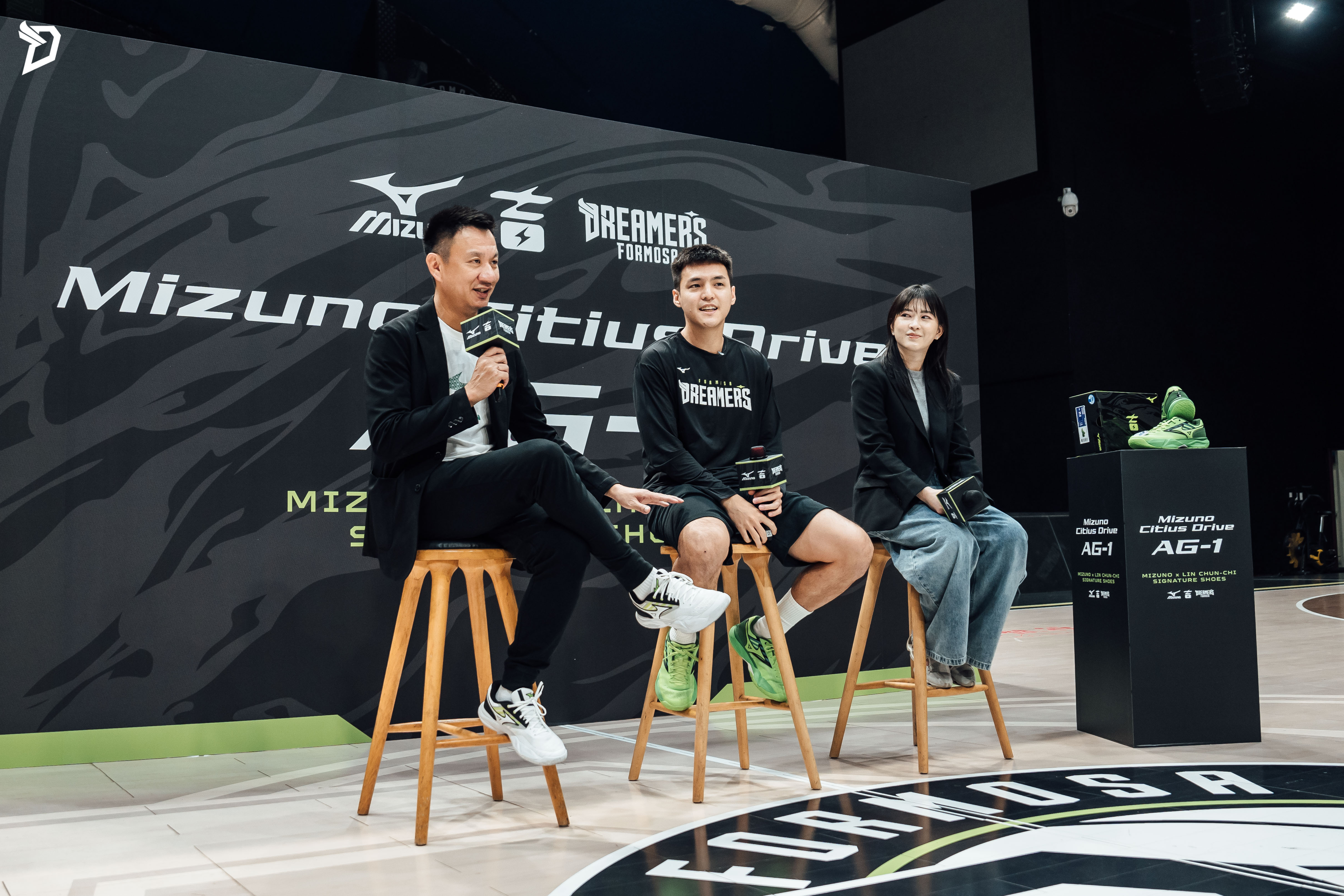 福爾摩沙夢想家與 Mizuno 今日正式發表台灣職籃球員林俊吉的首款簽名鞋Mizuno Citius Drive Ag1,宣告台灣籃球再創歷史新頁。官方提供