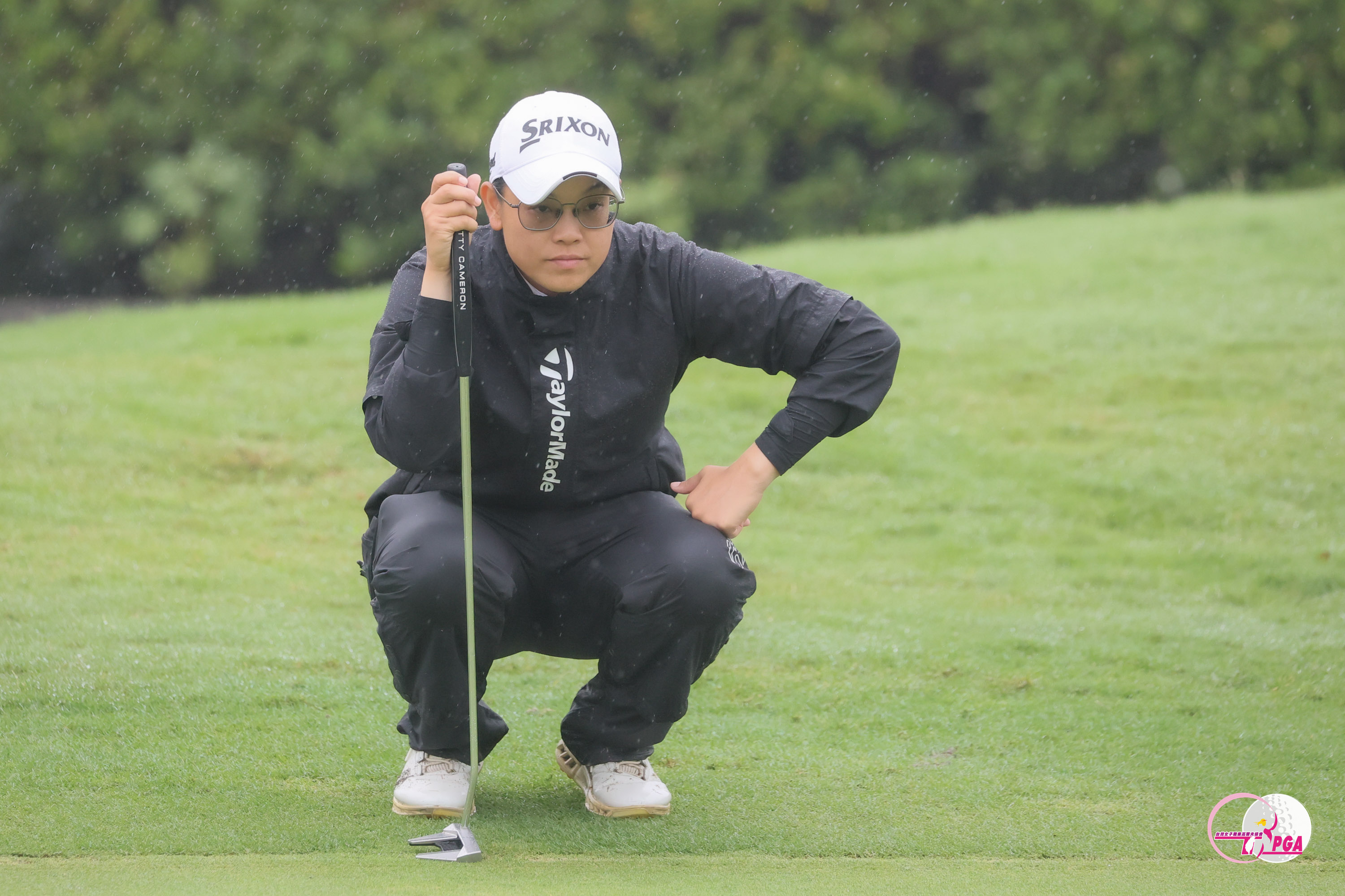 陳伶潔第一回合目前打完12洞以負2桿的成績暫並列第四。Tlpg／葉勇宏攝
