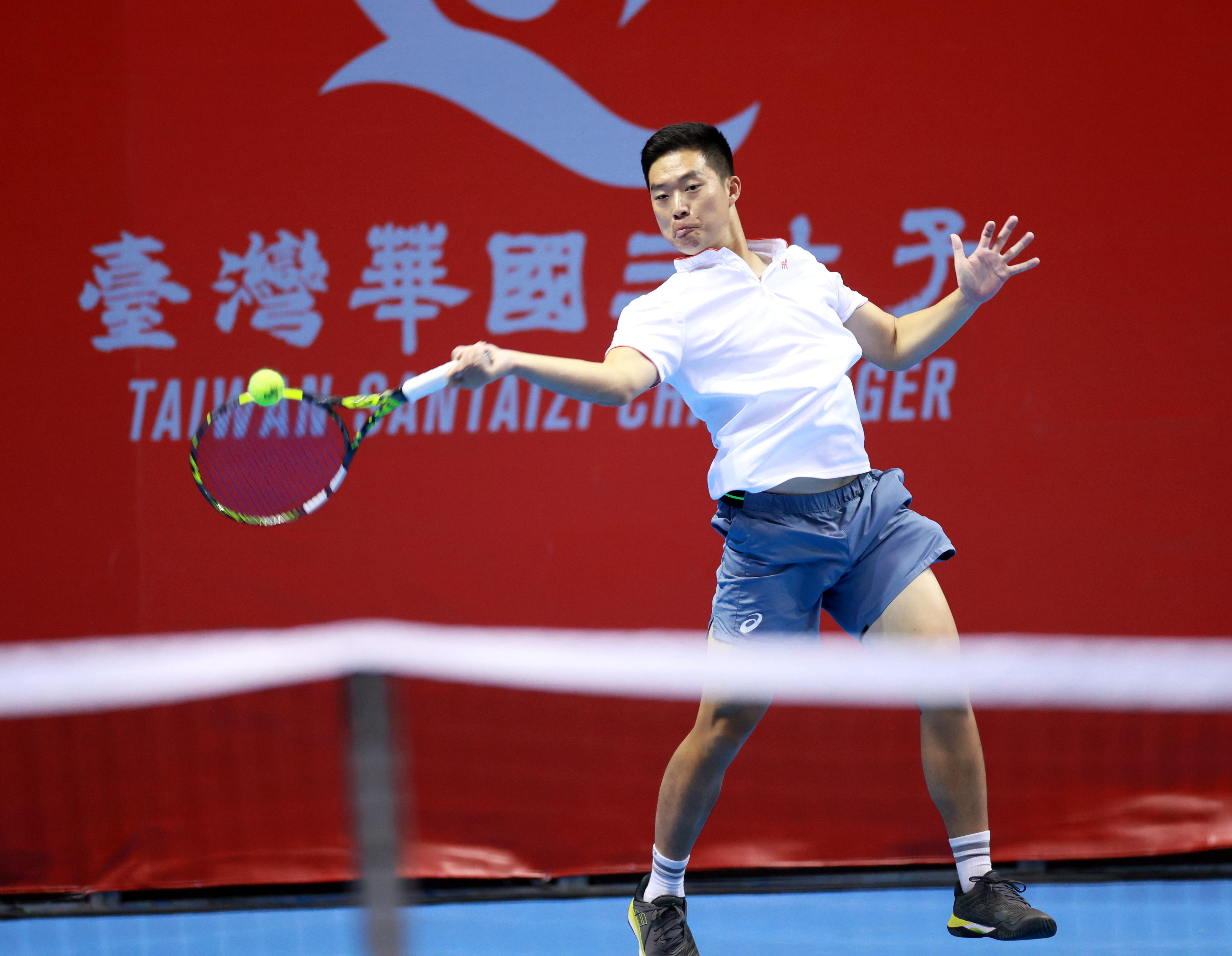 孟慶洋錯過賽末點三盤苦戰惜敗第五種子。海碩整合行銷提供