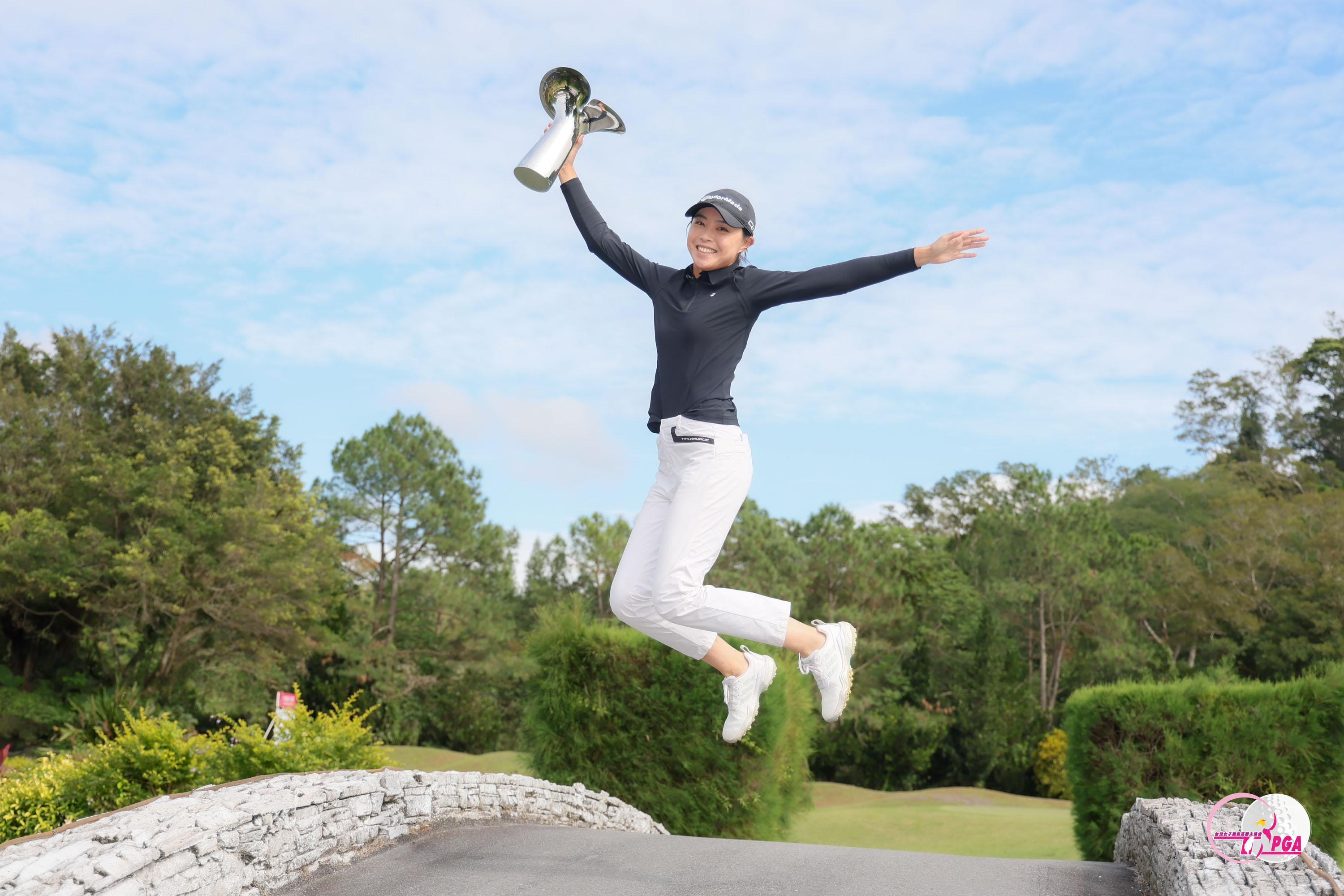 張靖翎以三回合總桿低於標準桿10桿的206桿奪下冠軍。Tlpga／葉勇宏攝