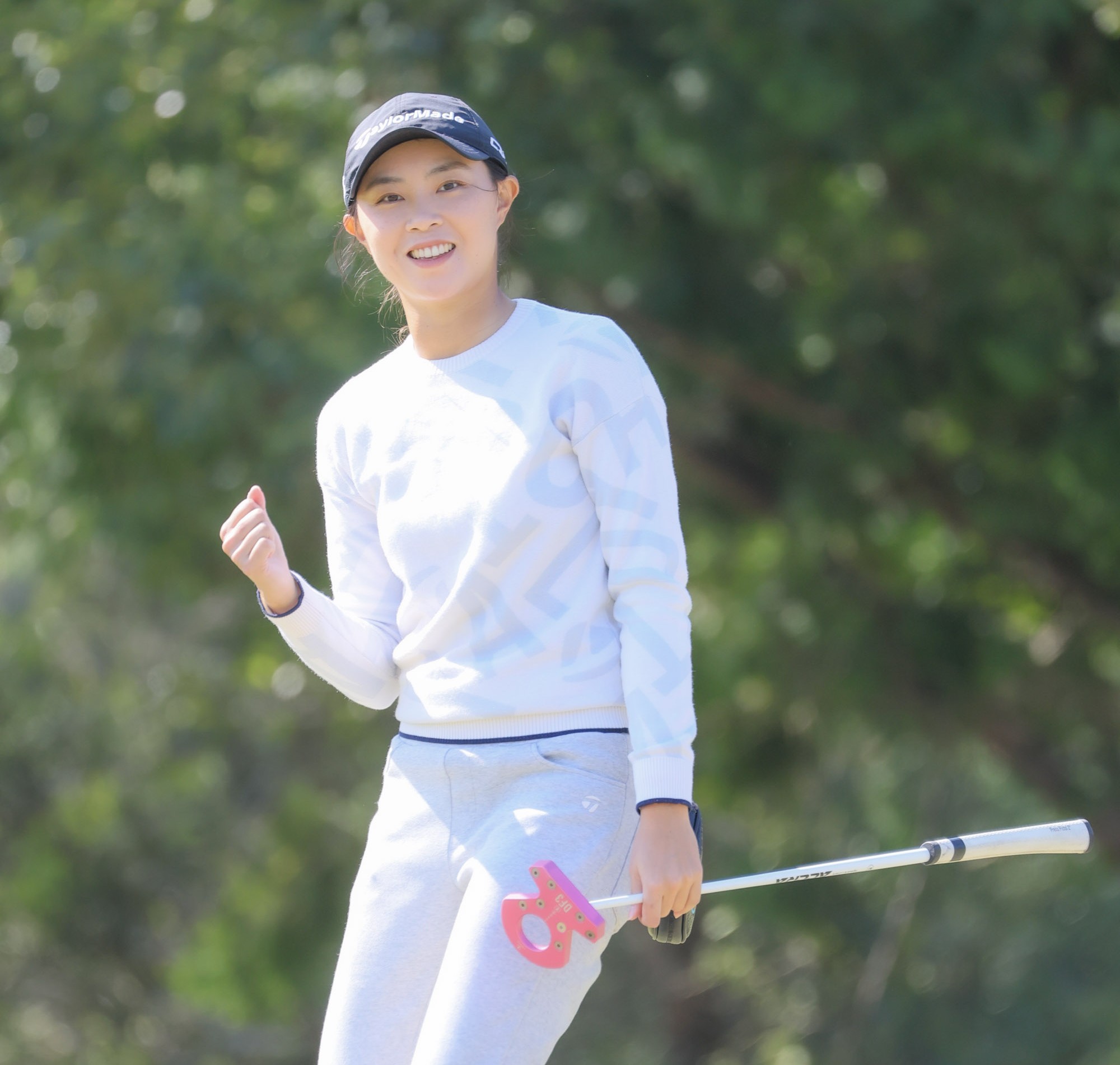 張靖翎以兩回合總桿140桿-4躍居領先。Tlpg／葉勇宏攝