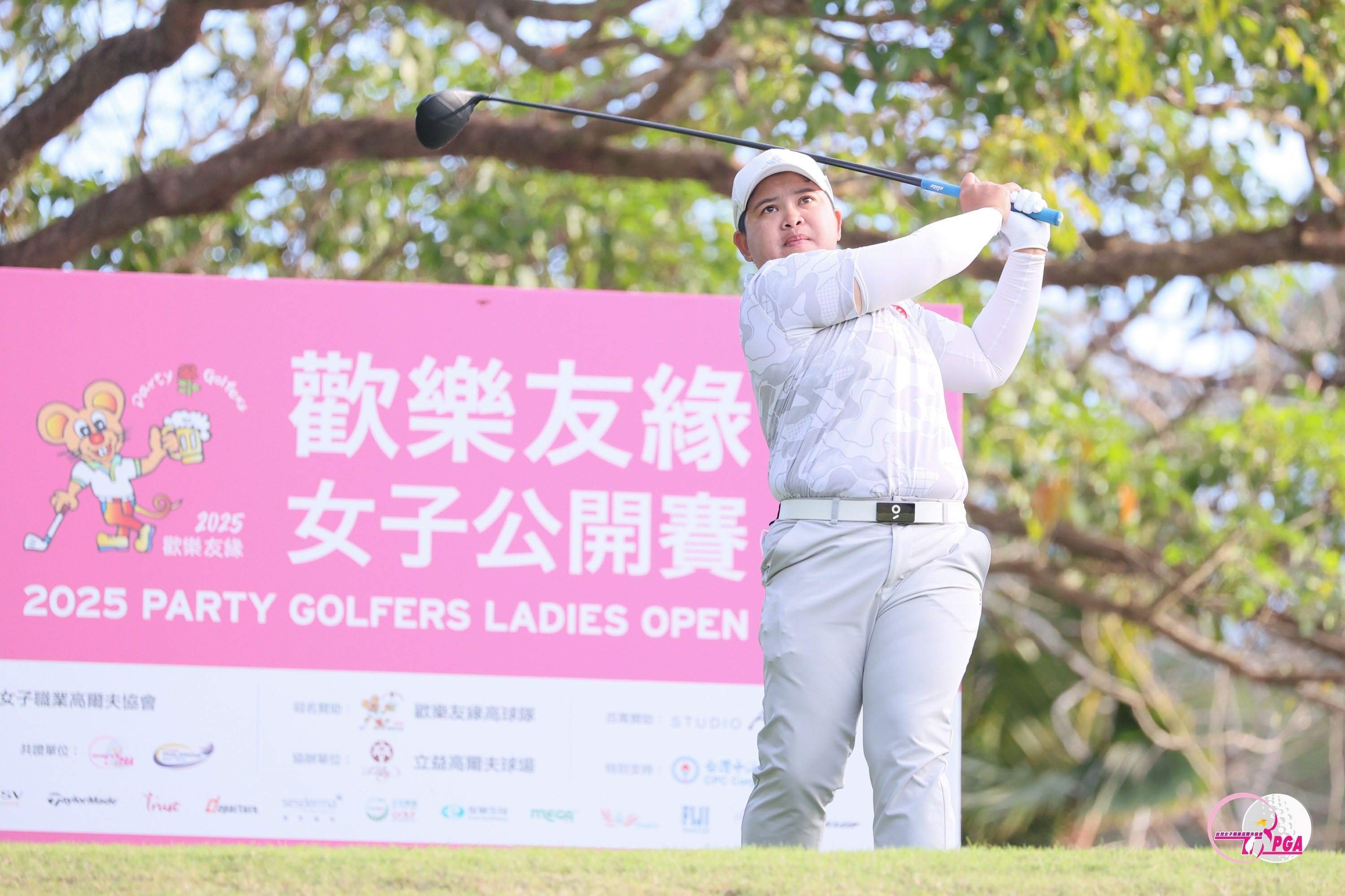 泰國女將帕查拉朱達P.K. Kongkraphan以三回合總桿低於標準桿7桿的209桿獲得第二名。Tlpga／葉勇宏攝