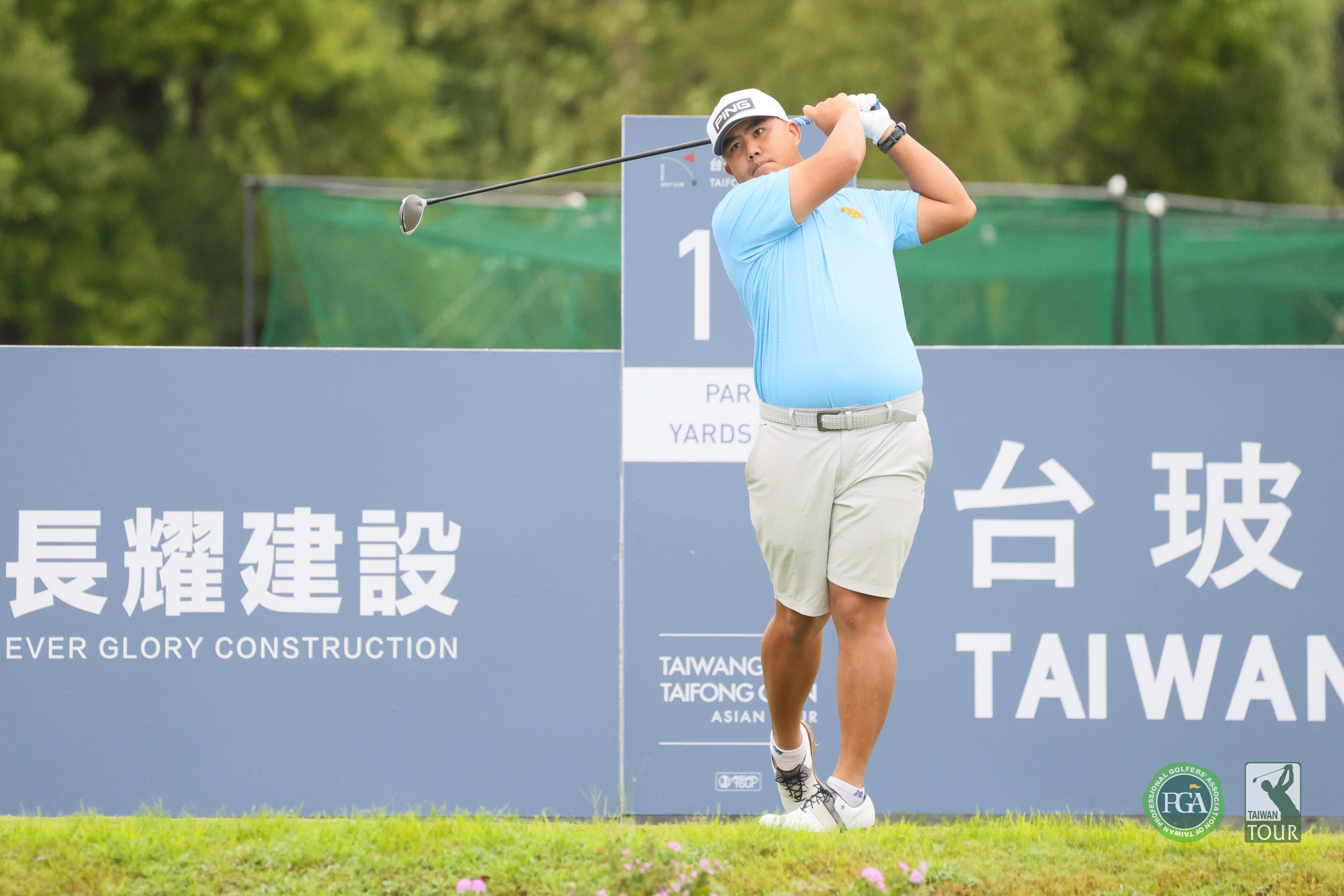 泰國選手chanat sakulpolphaisan第一回合以68桿 4暫並列第三。Tpga／林聖凱攝影