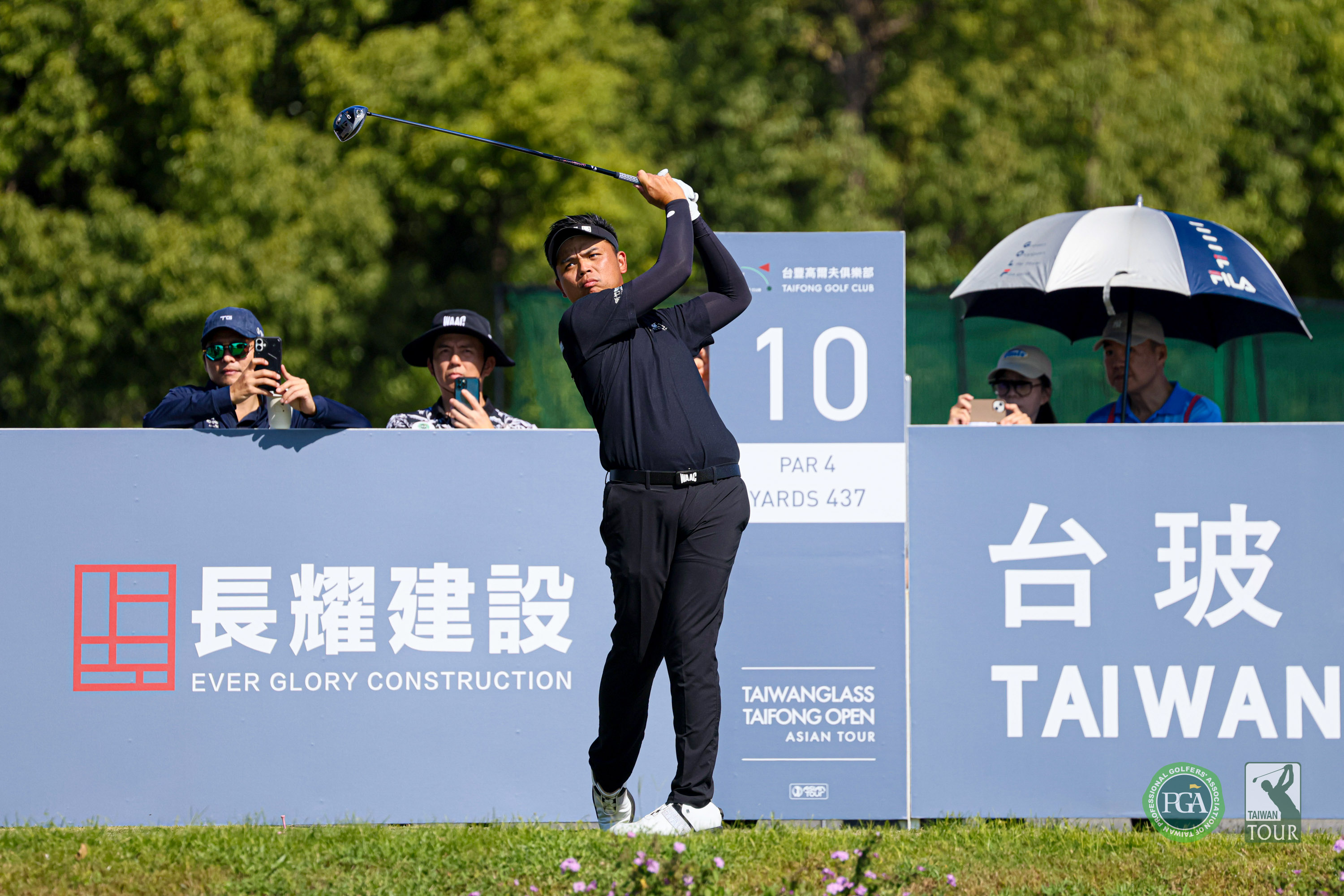 洪健堯以四回合總桿270桿-18以亞軍收場,今年度亞巡排名上升至第57名,保卡機會大增。Tpga/林聖凱攝影