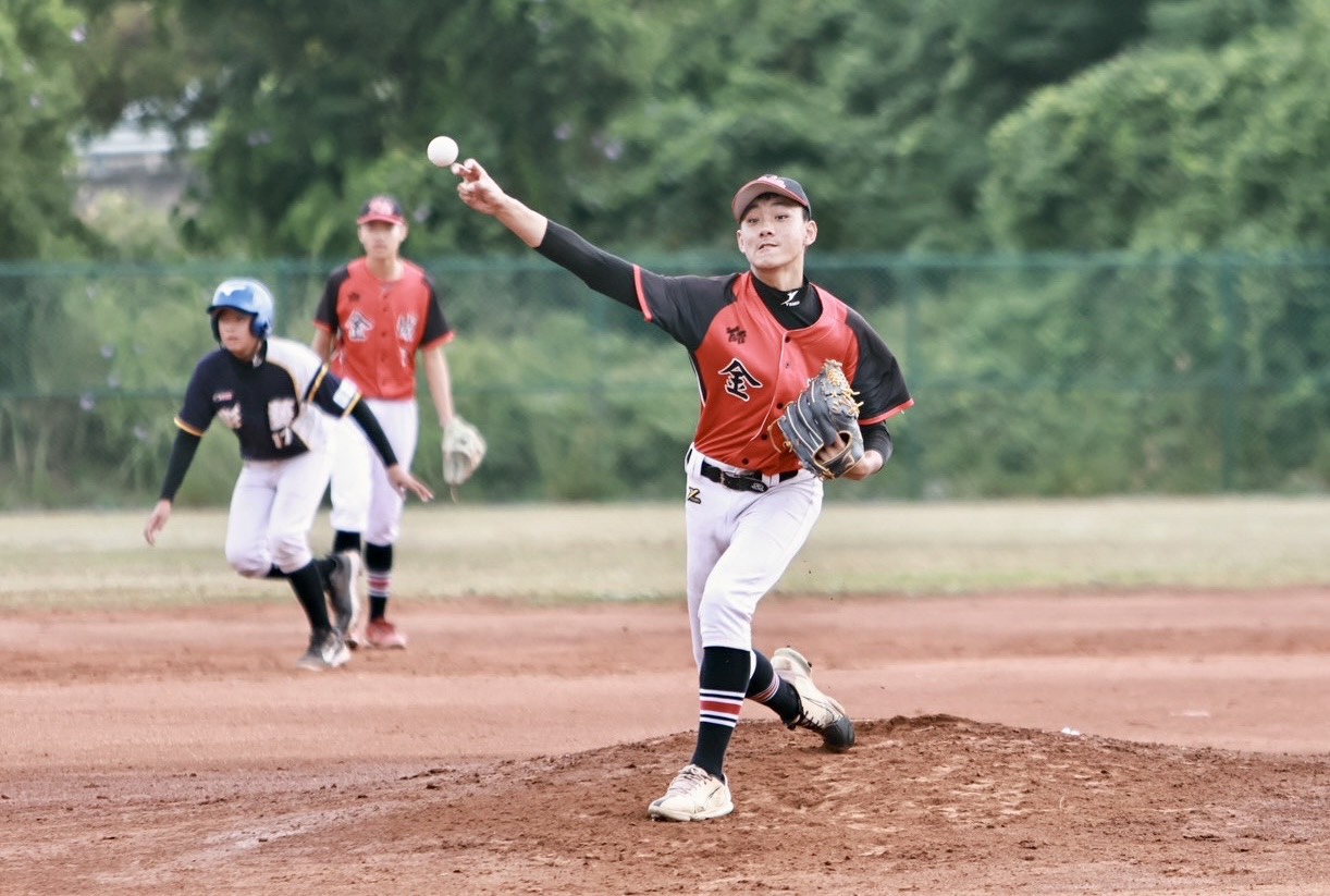 金門金城陳柏愷投4.1局失4分3分自責。大會提供