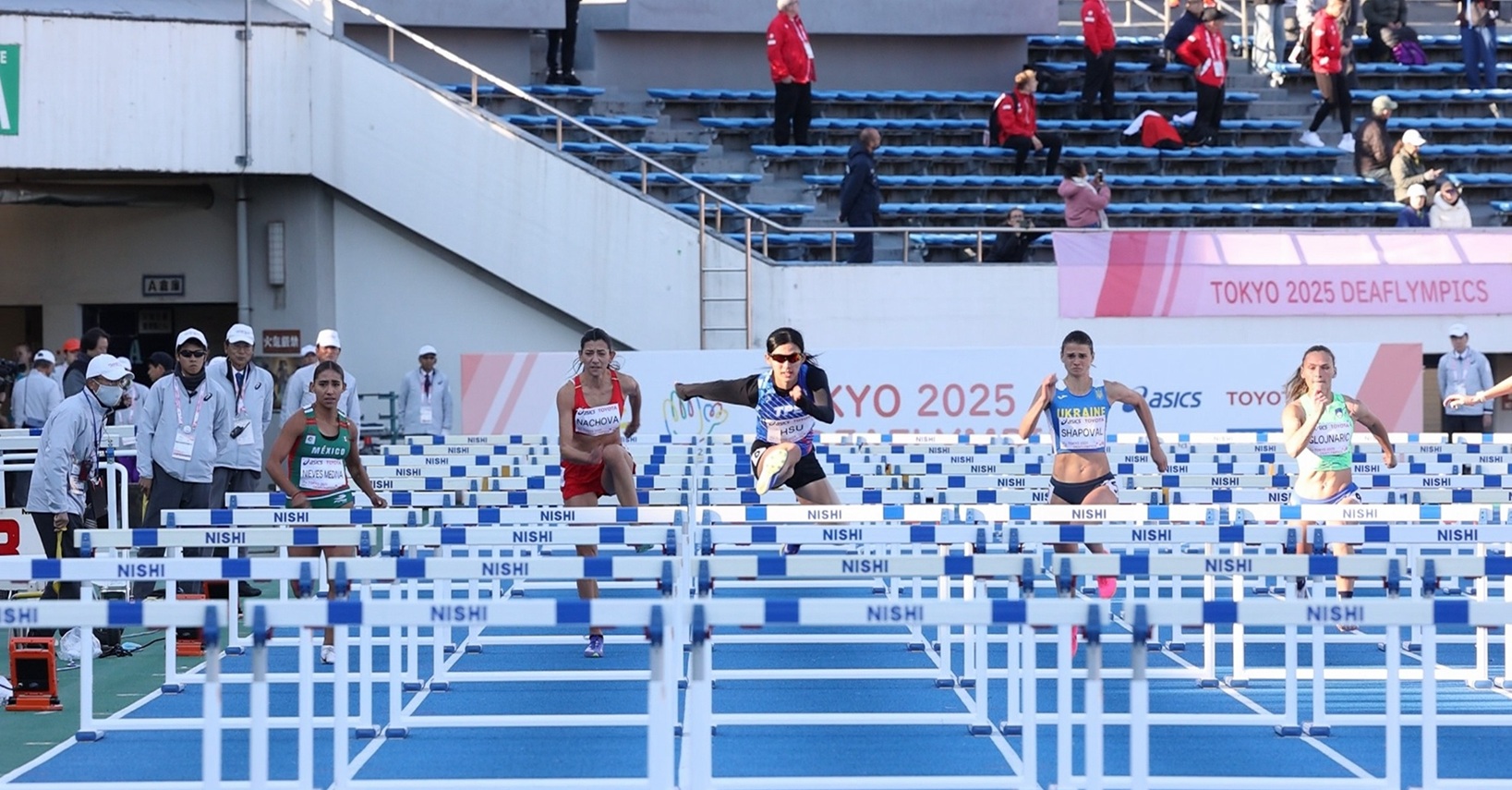 田徑女子100公尺跨欄好手許樂克服傷勢陰霾站上聽奧舞台展現佳績。運動部提供