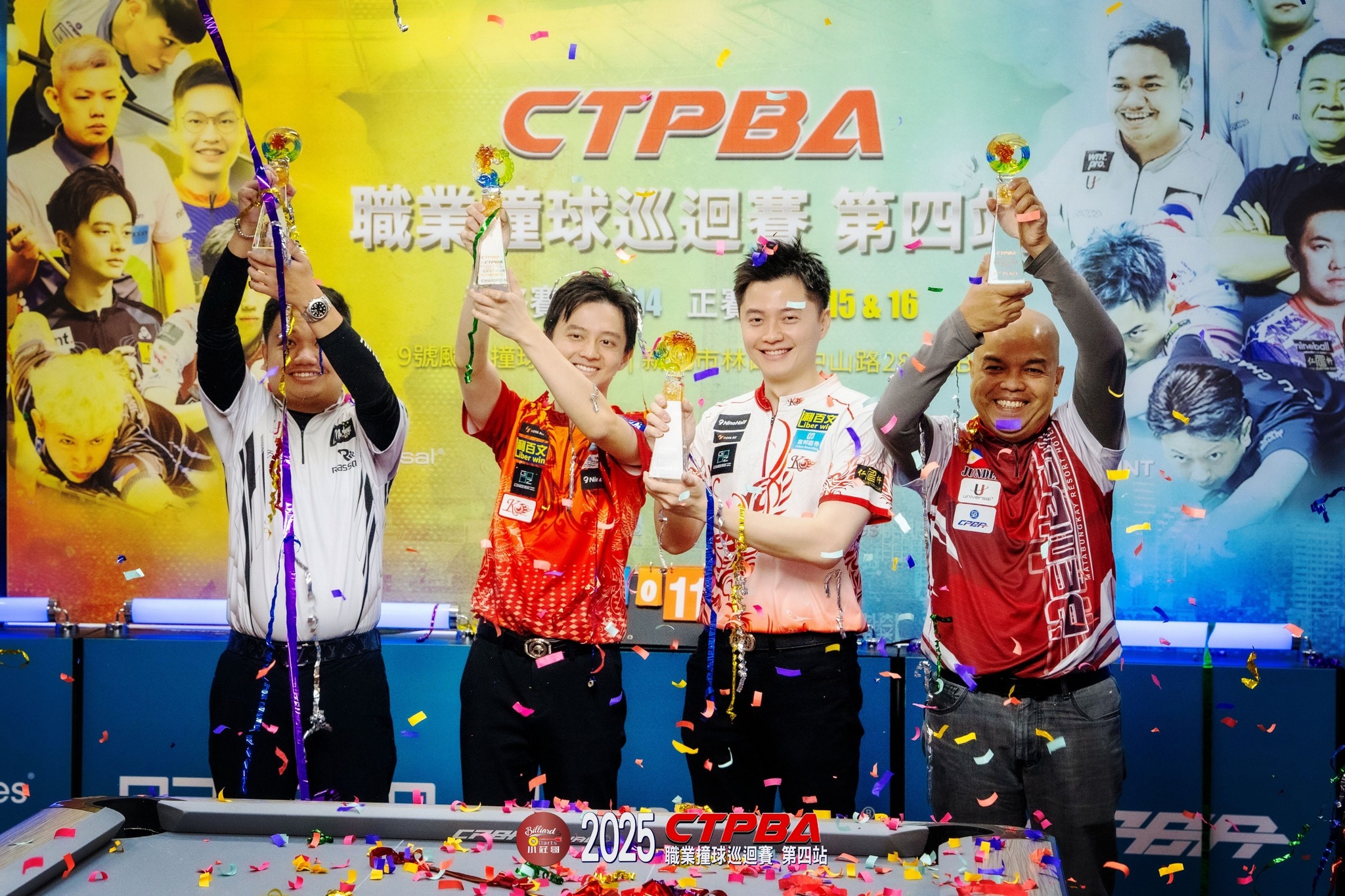 職撞巡迴賽四強上演台菲大戰菲國選手遭雙殺無緣冠軍戰。Ctpba提供