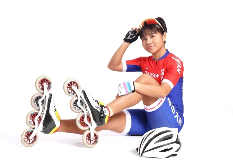 「小愛」黃立昀也是台南的滑輪重點選手。臺南市體育局提供