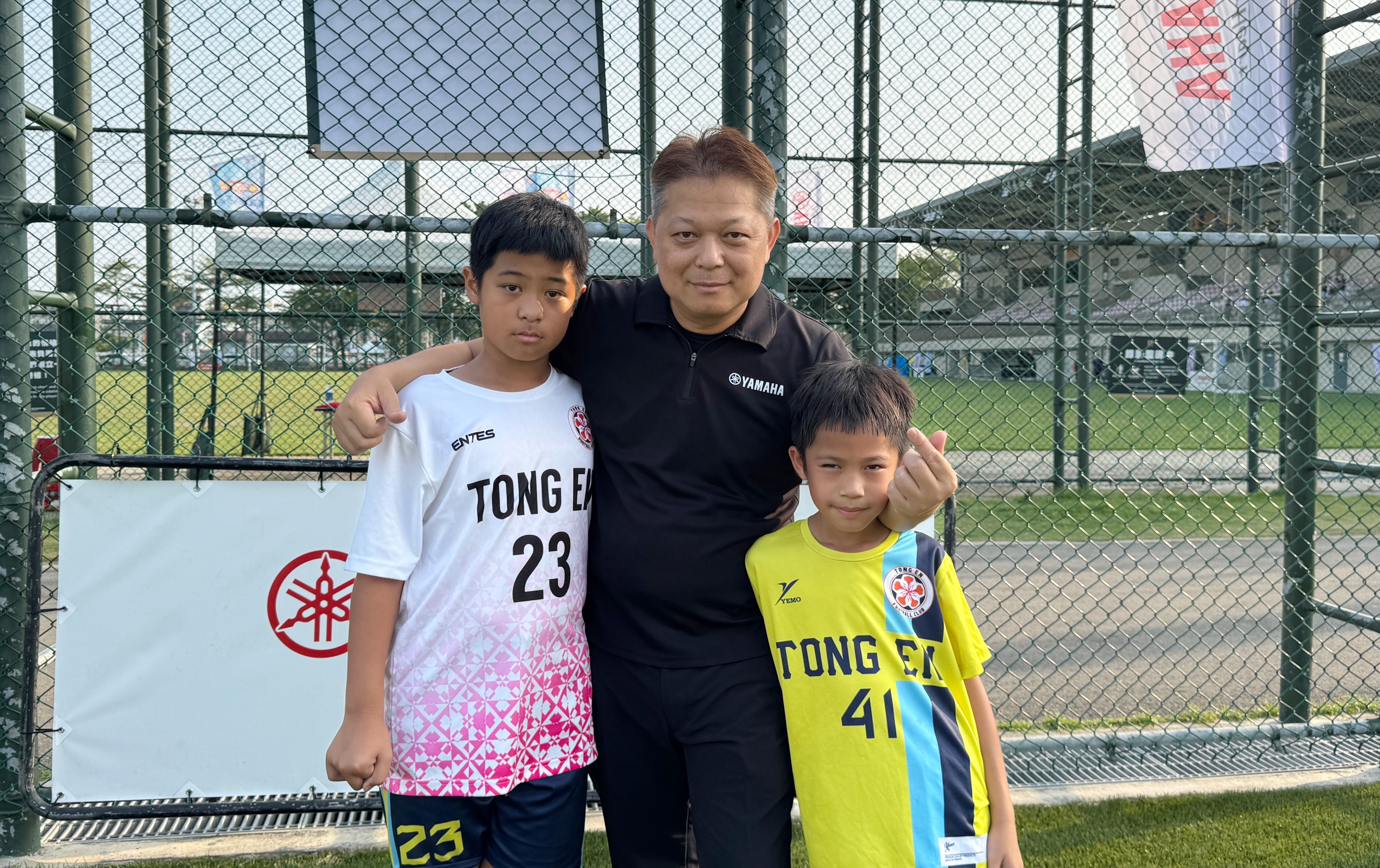 Yamaha經銷商聯興Ysp台南市副董吳瑞泰中的兩名孩子分別效力童恩U10與U12。大會提供