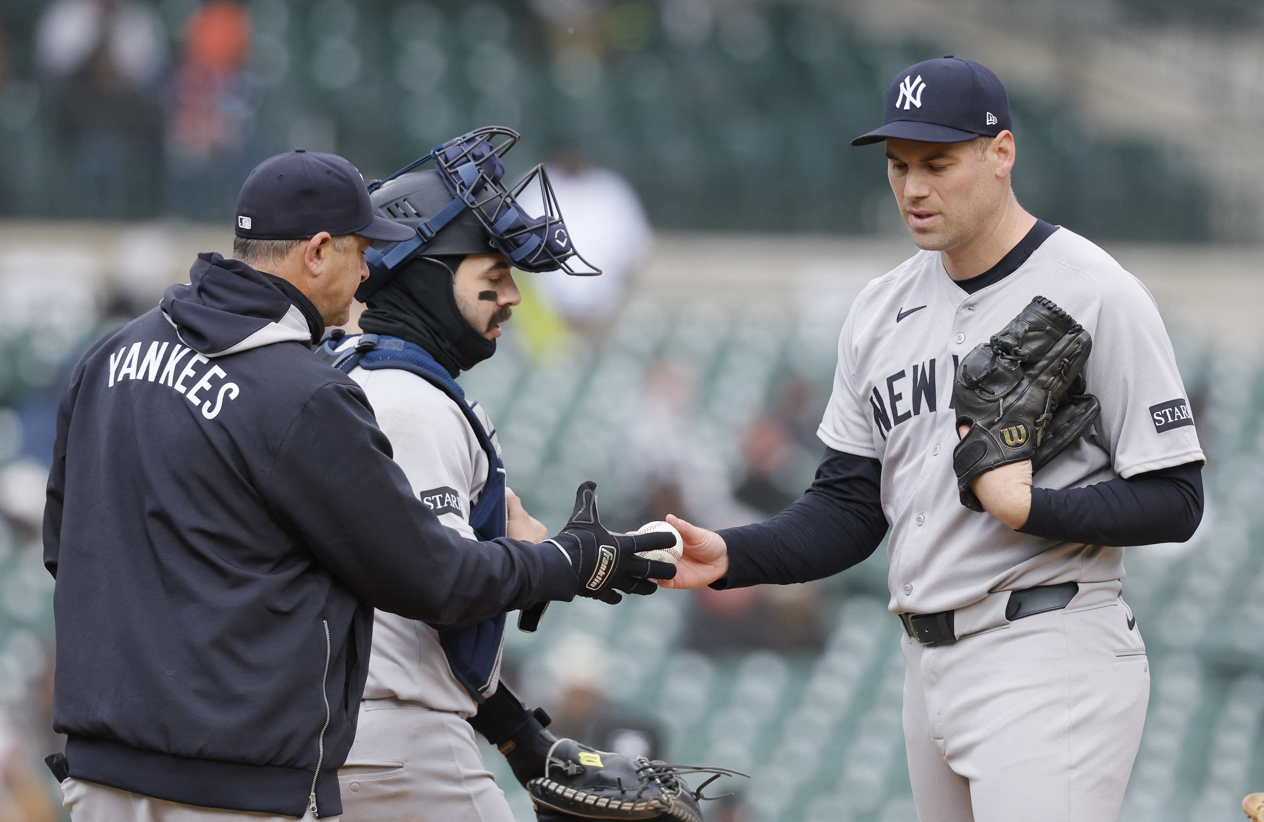 本季曾替紐約洋基出賽的39歲老將奧塔維諾(Adam Ottavino,右),近日傳出與科羅拉多洛磯搭上線。法新社