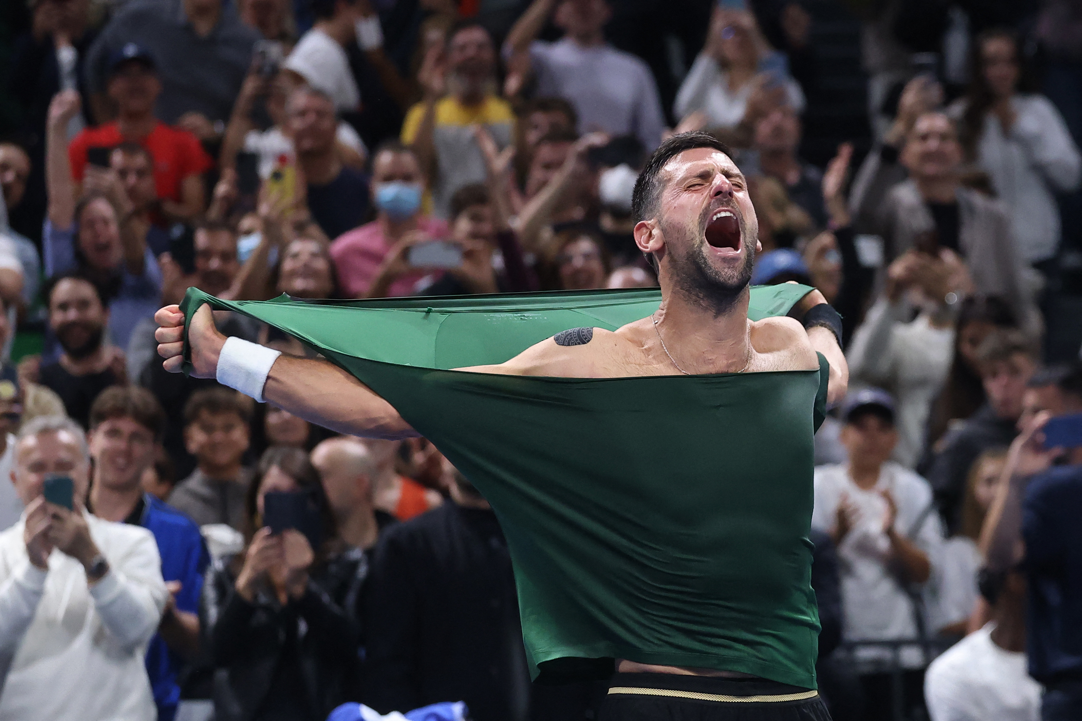 喬帥剛在雅典奪下第101冠卻意外宣布退出ATP年終賽。法新社