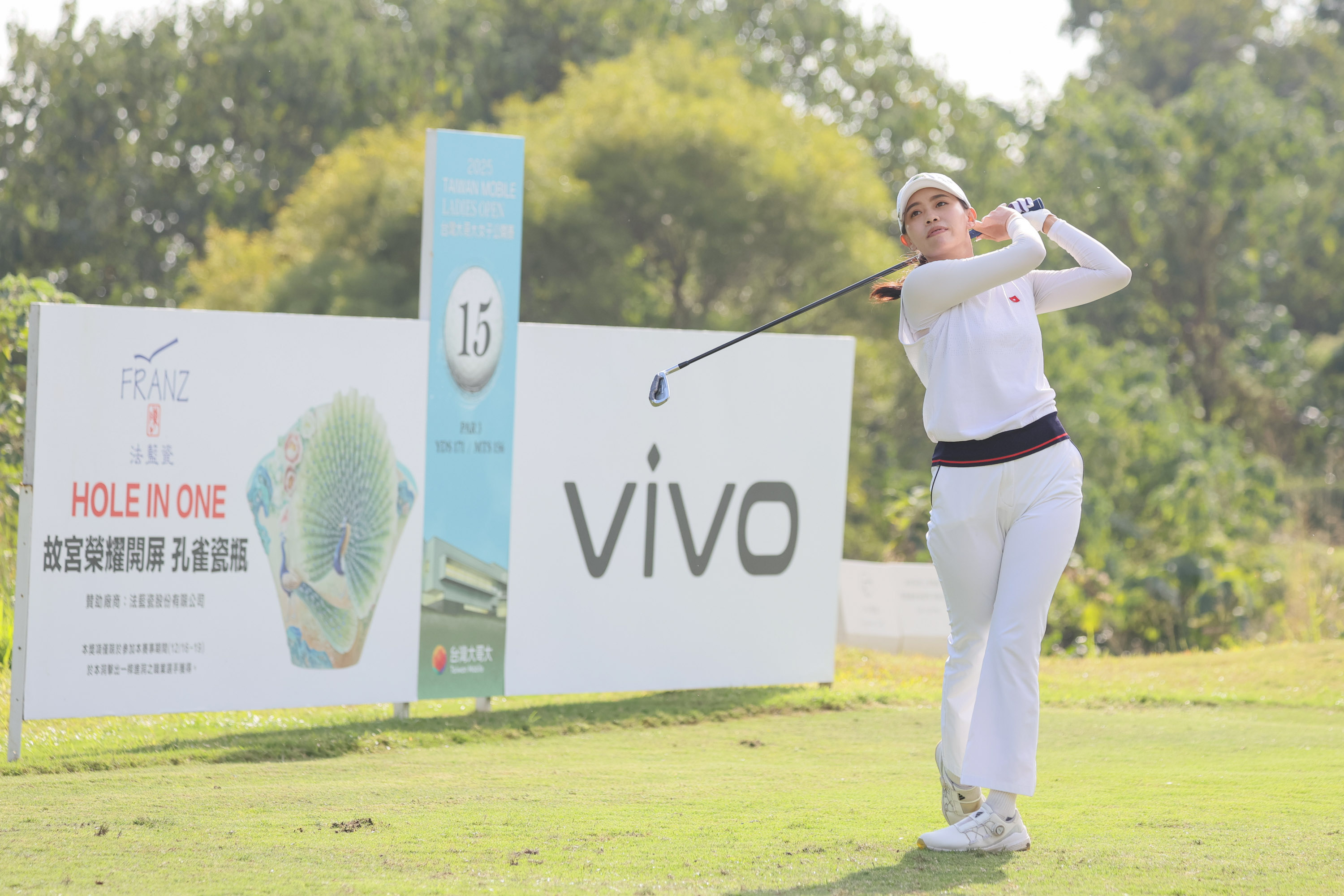 陳敏柔今天擊出台灣選手中最佳的67桿成績,暫時並列第二。大會提供