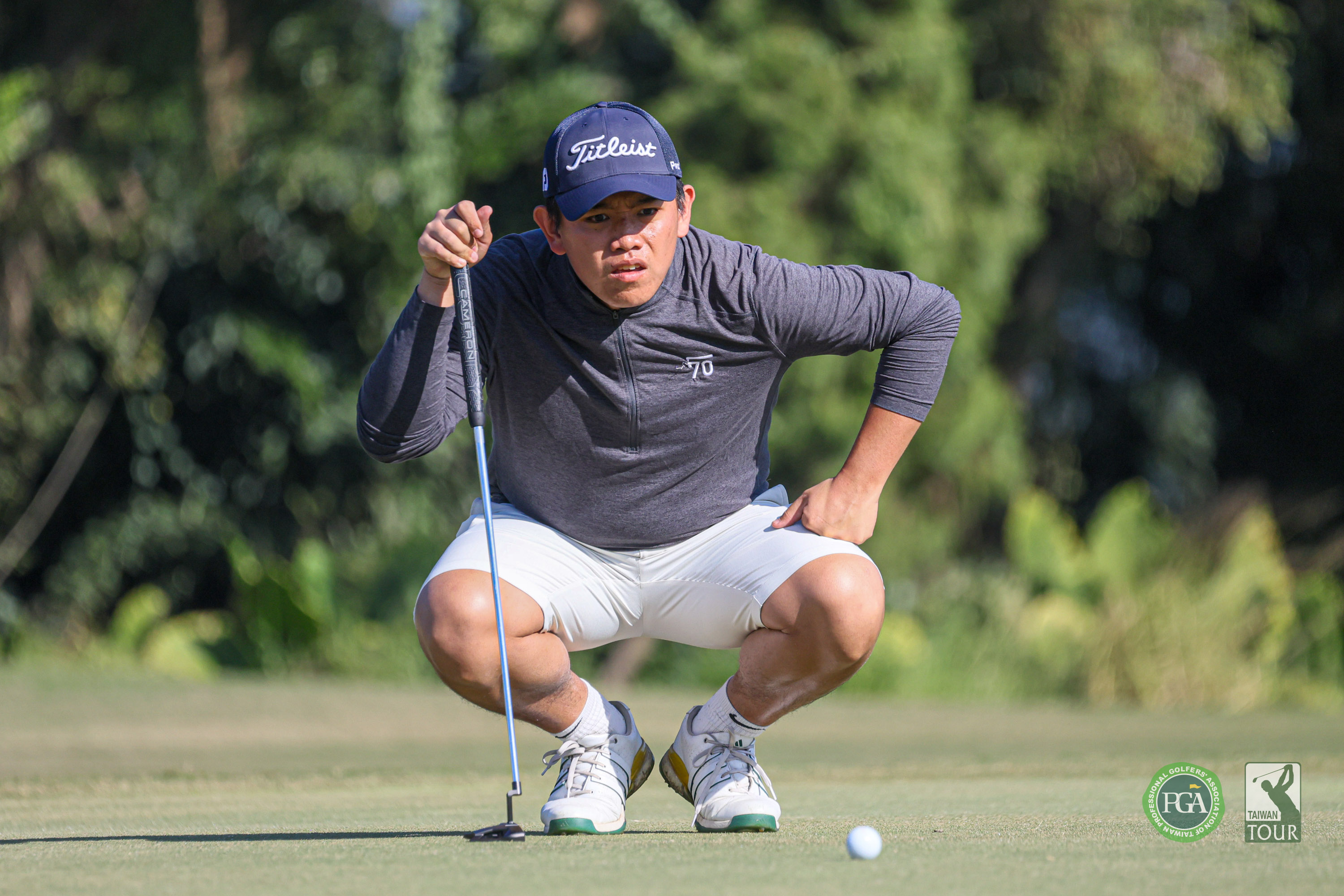 張簡克諺今天打出63桿以兩回合132桿-12暫列第二。Tpga/林聖凱攝影