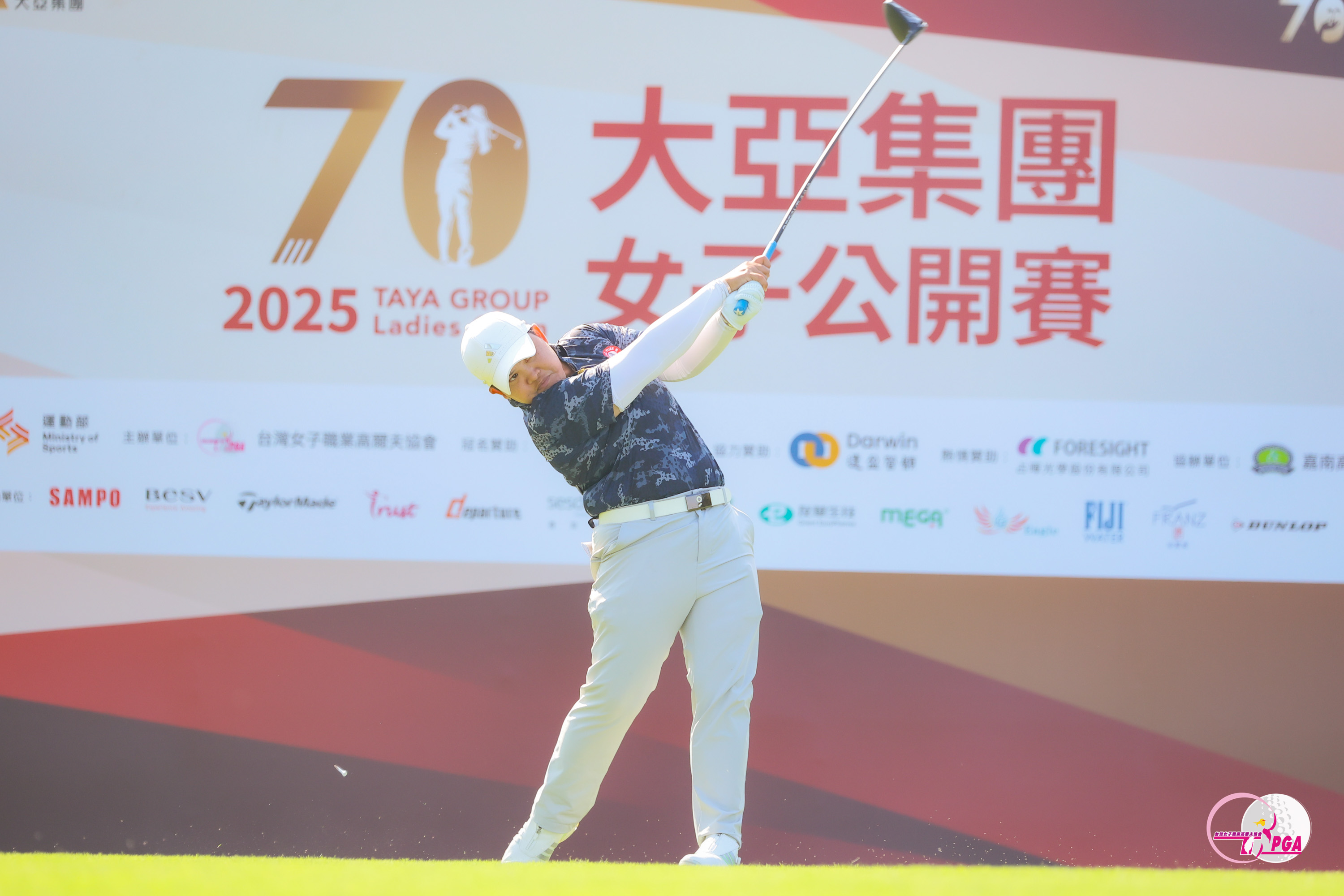 泰國女將帕查拉朱達P.K. Kongkraphan第一回合打出67桿-5的成績領先群雌。Tlpga／葉勇宏攝