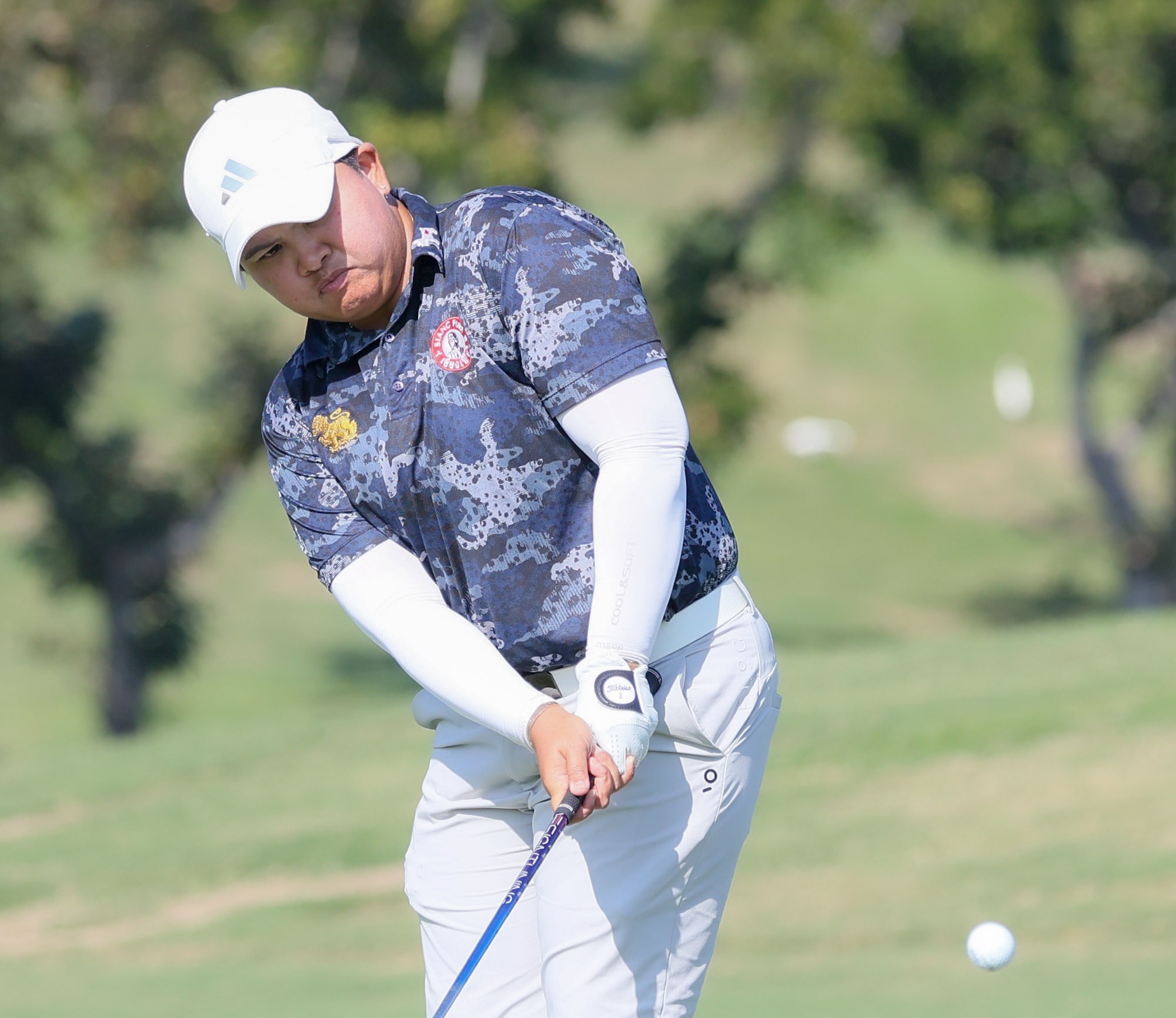 泰國女將帕查拉朱達P.K. Kongkraphan第一回合打出67桿-5的成績領先群雌。Tlpga／葉勇宏攝
