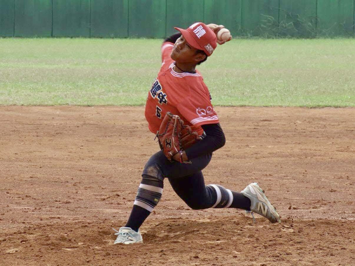 松晉頡投球也後援2局無失分拿下勝投。學生棒聯提供